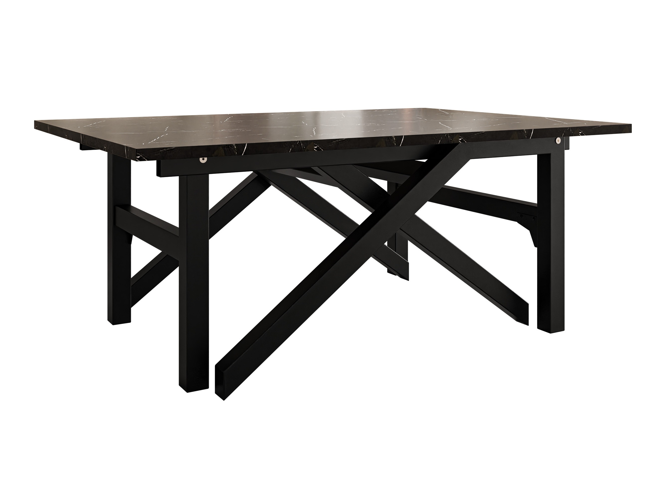 Table basse transformateur Oswego 151 (Marbre noir + Noir)