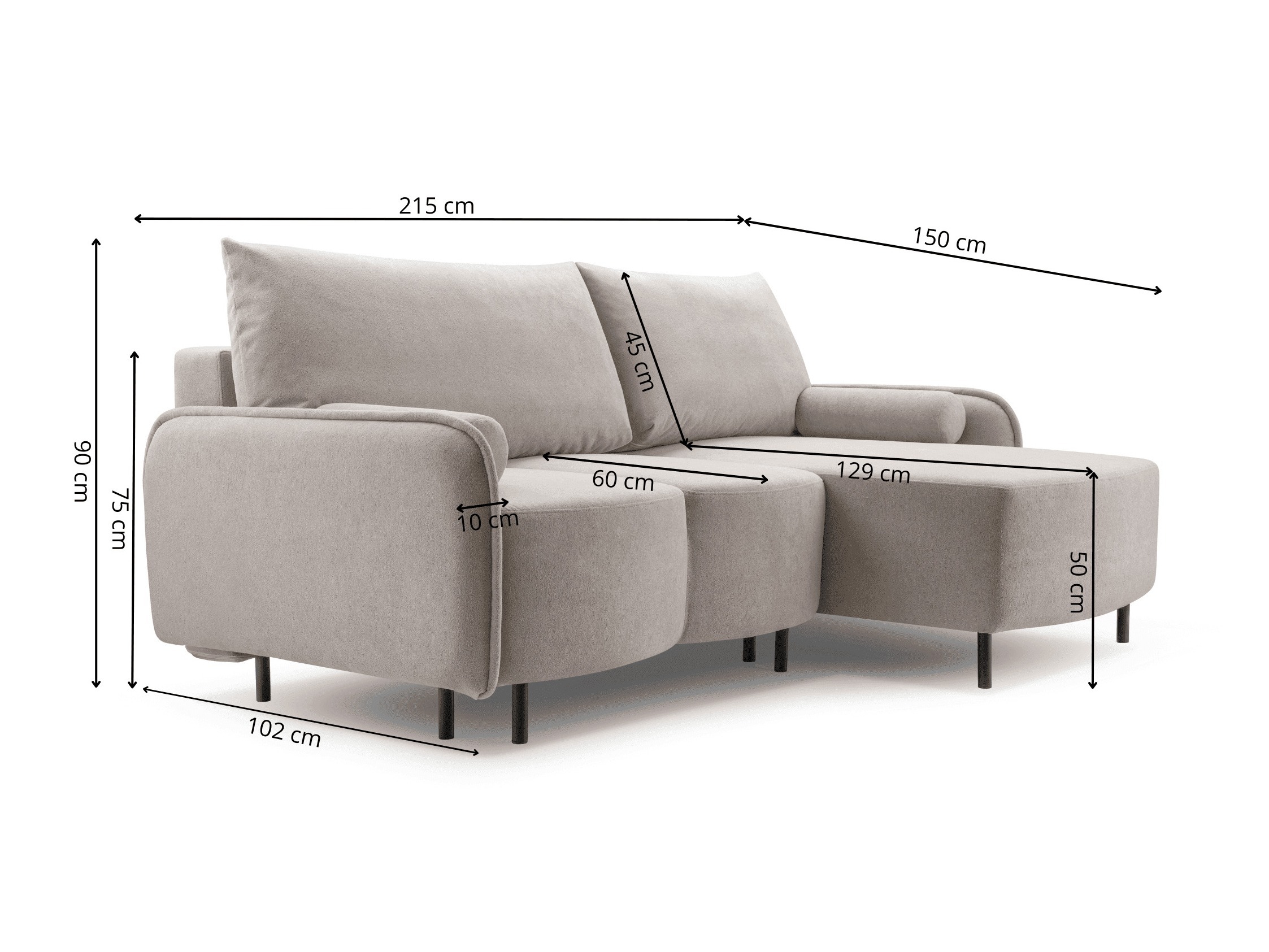 Canapé d'angle Lufkin 157 (Gerra 65)