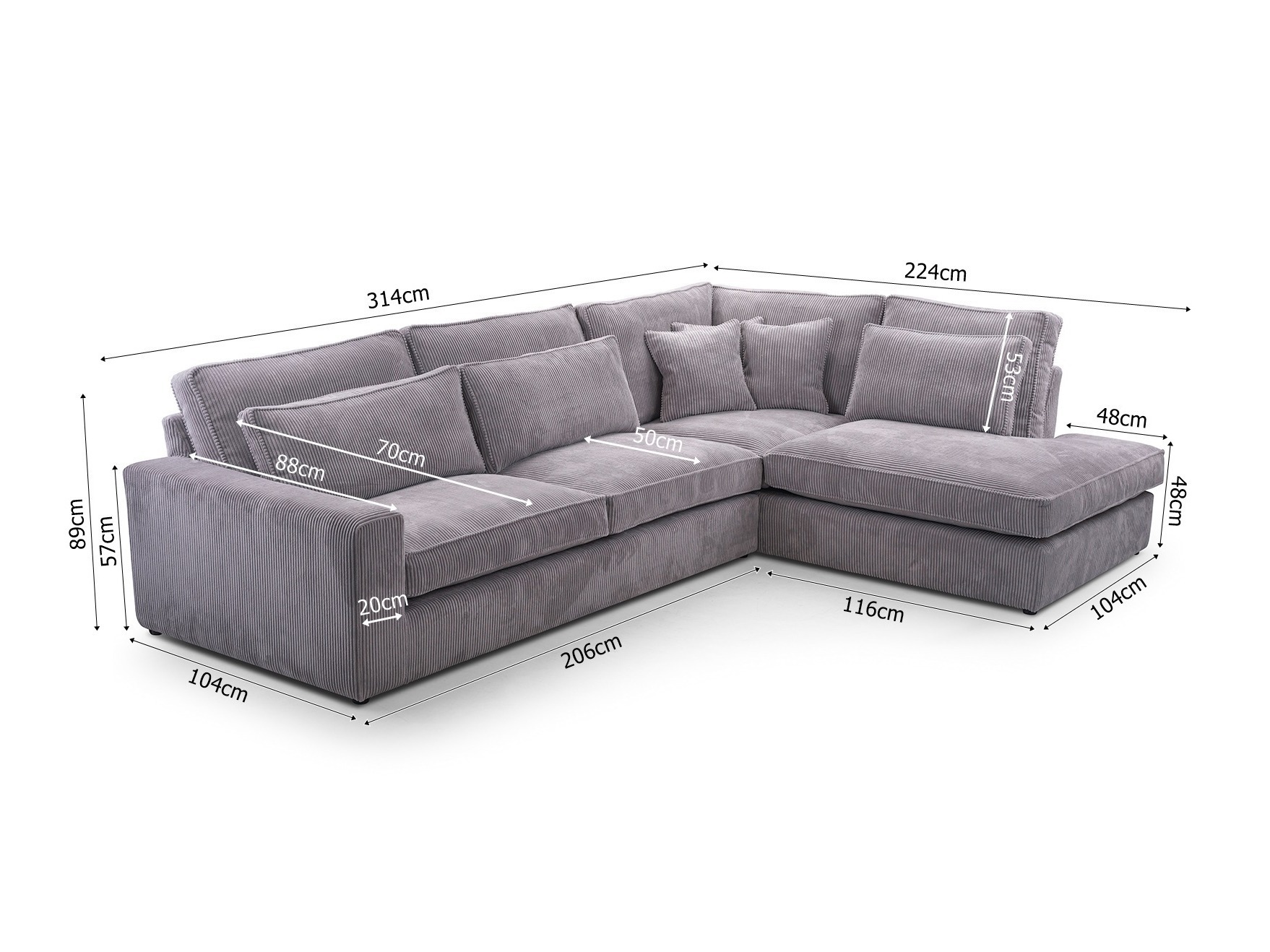 Canapé d'angle Somava 100 (Lincoln 86)