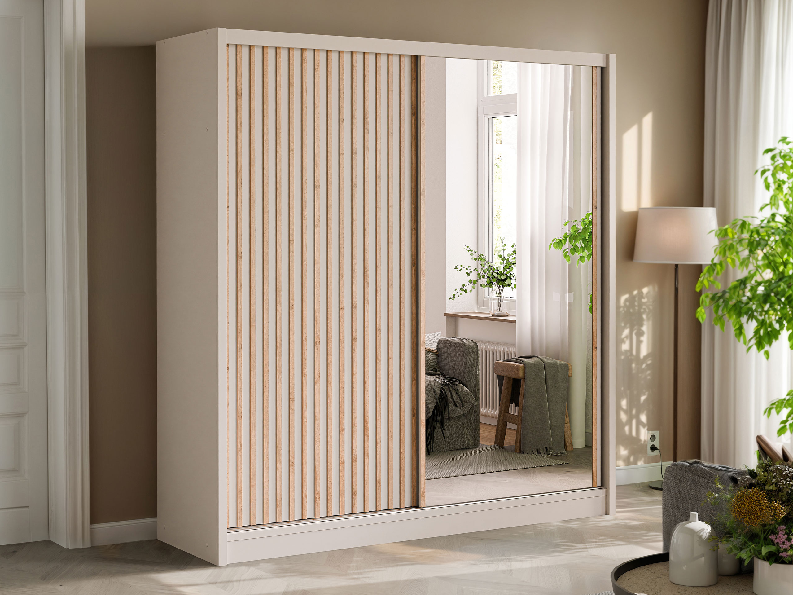 Armoire Gemes (Cachemire + Chêne wotan)