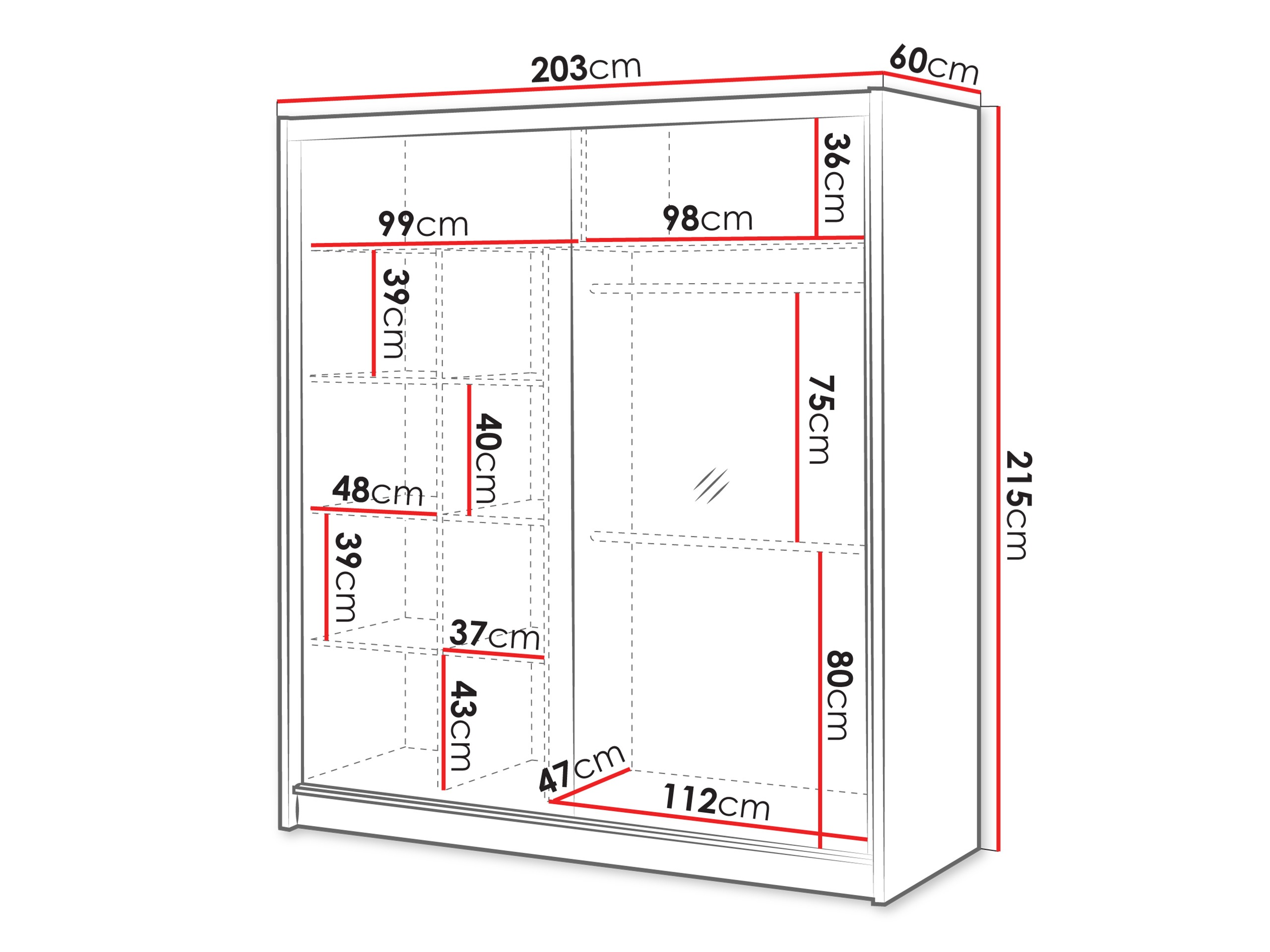 Armoire Gemes (Cachemire + Chêne wotan)