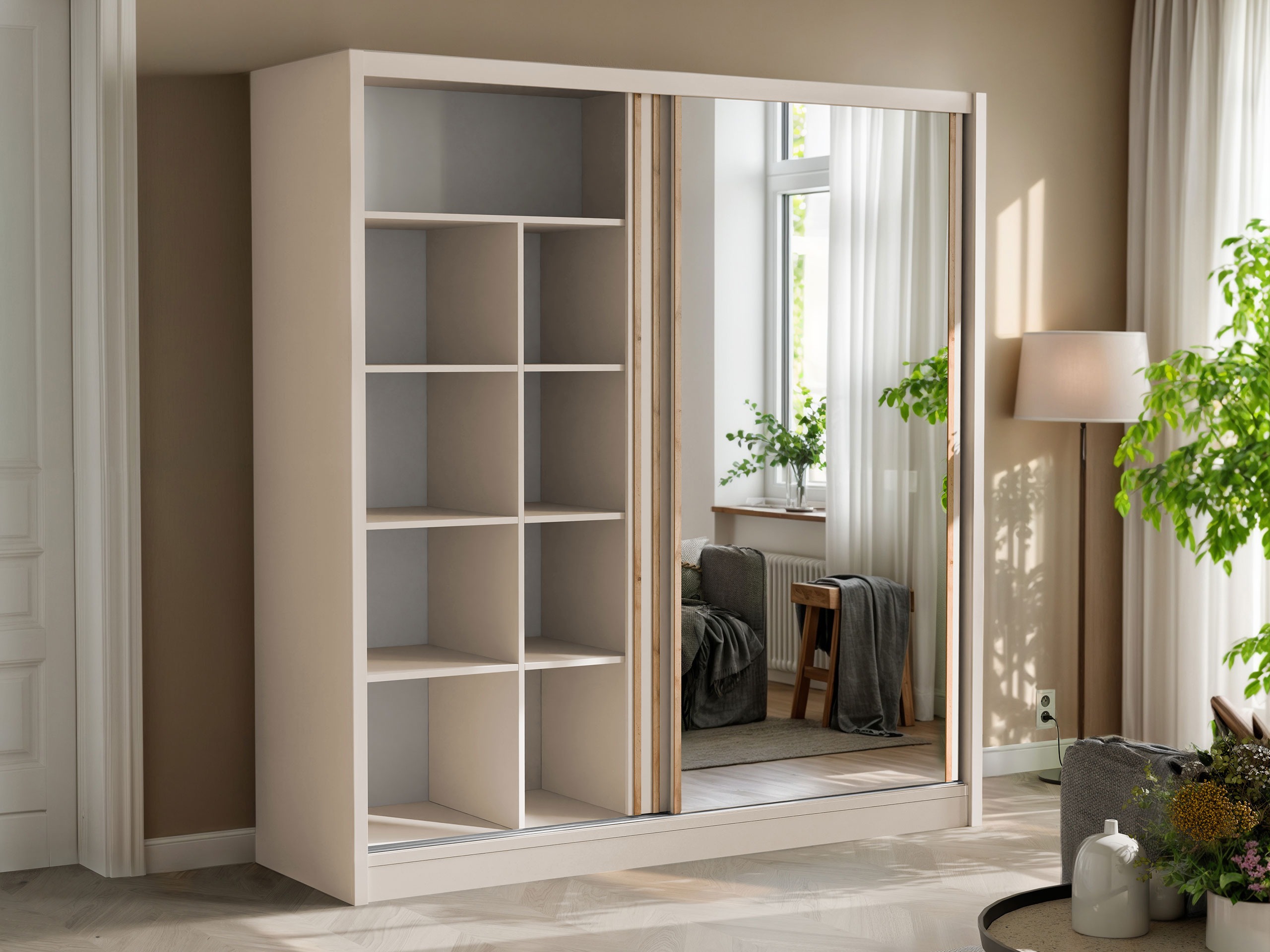 Armoire Gemes (Cachemire + Chêne wotan)