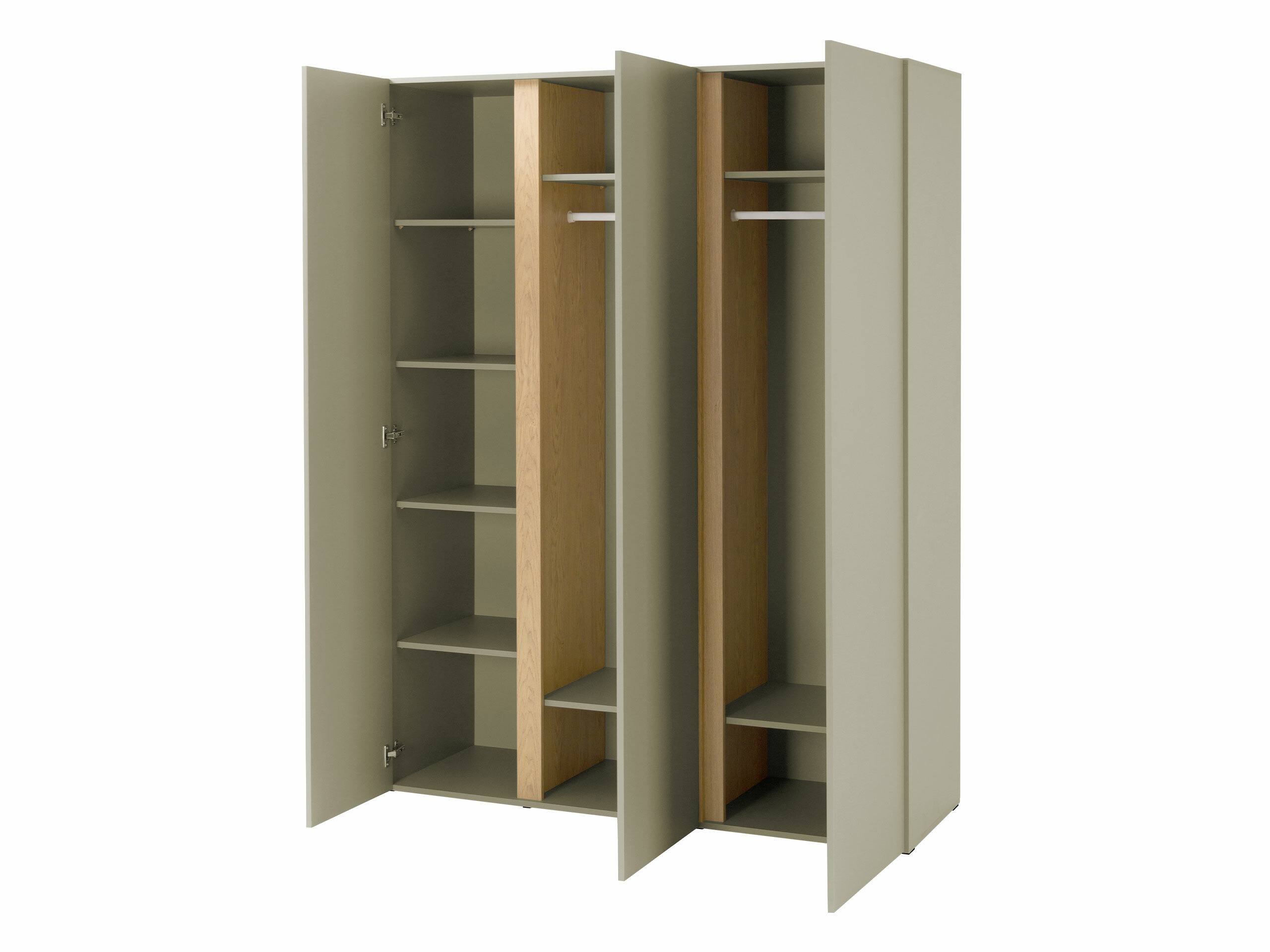 Armoire Fiosono 100 (Vert poussiéreux + Chêne)