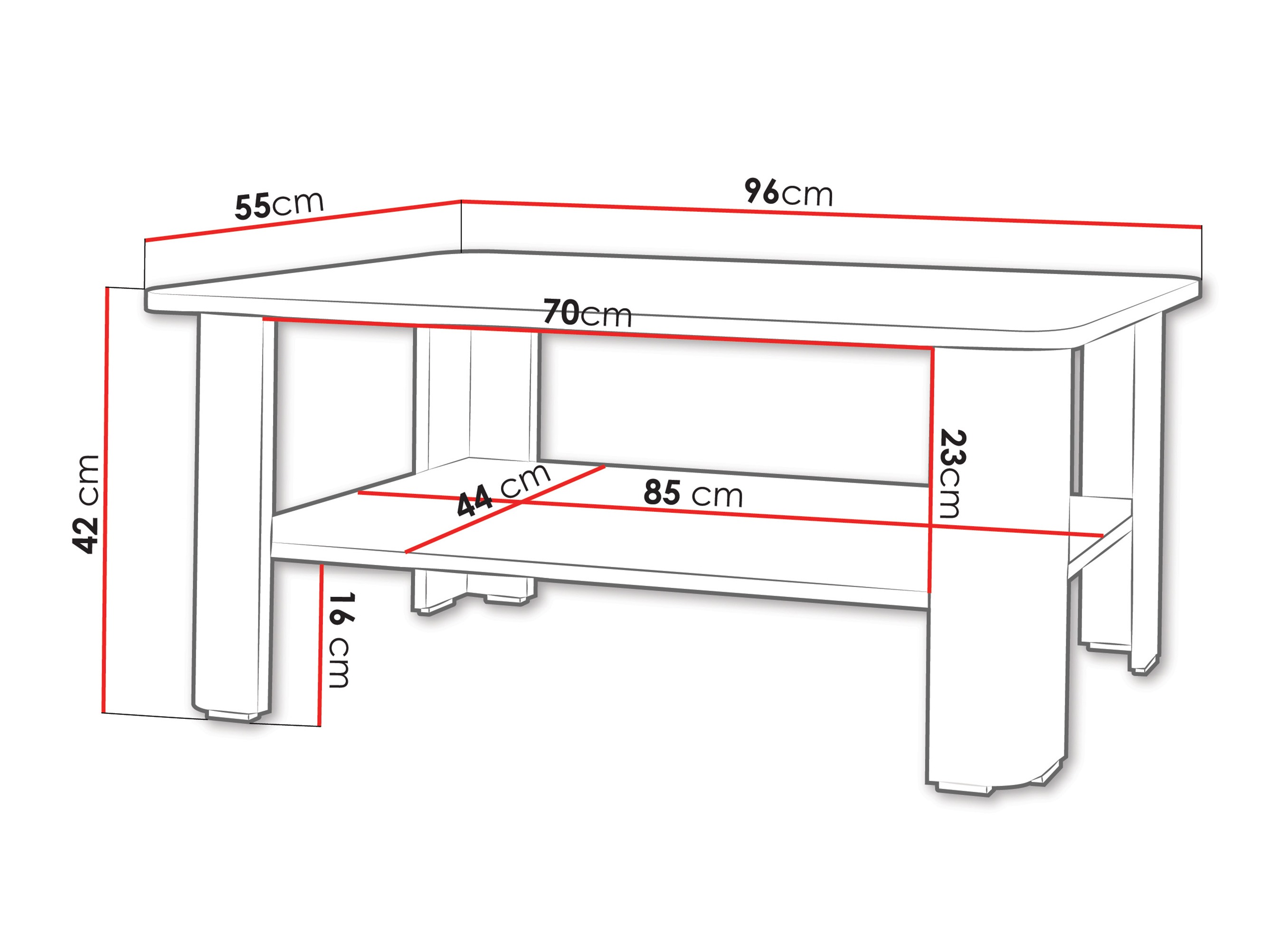 Table basse Charlotte 213 (Blanc)