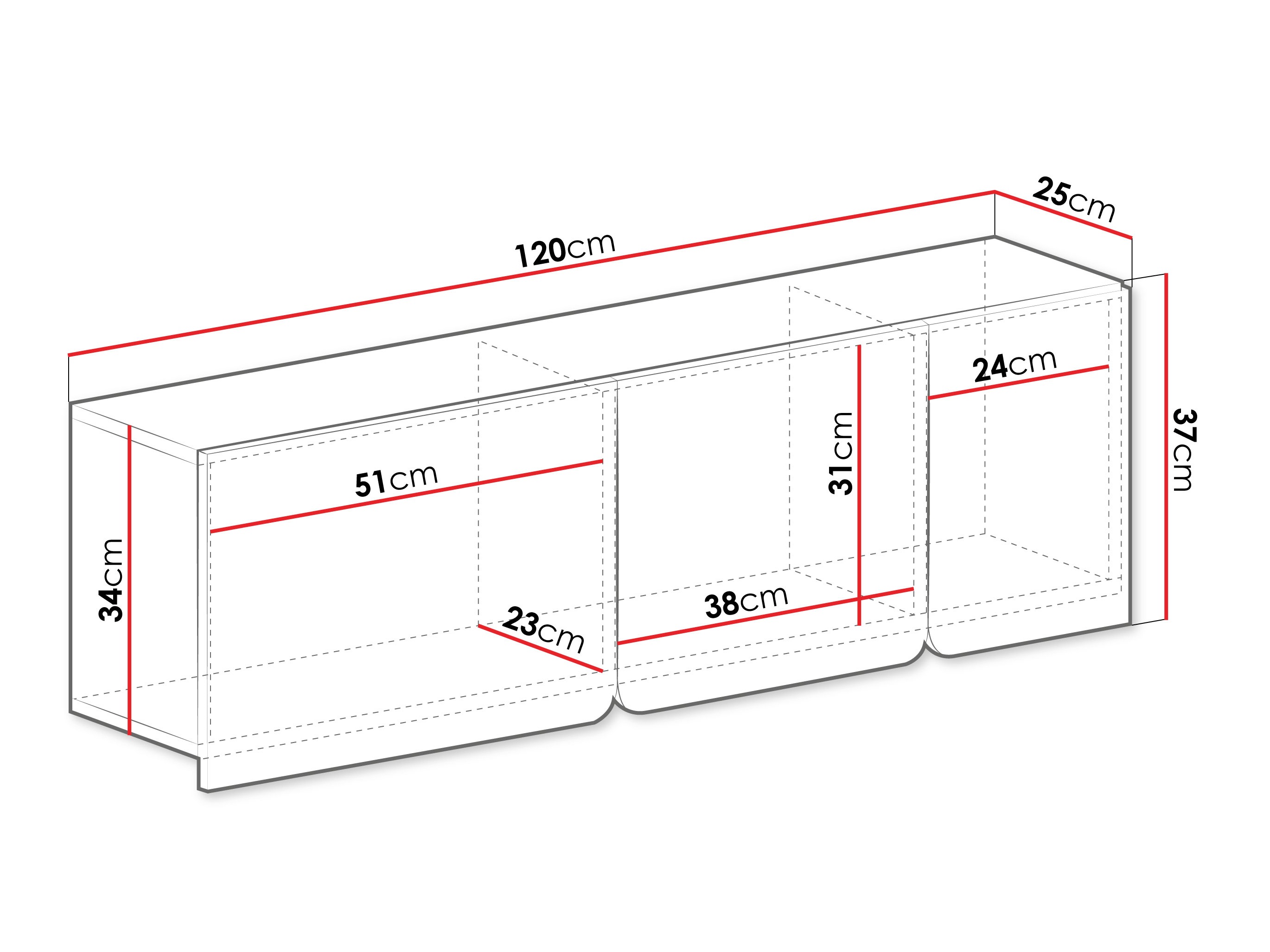Armoire murale Fiosono 111 (Eucalyptus + Chêne)