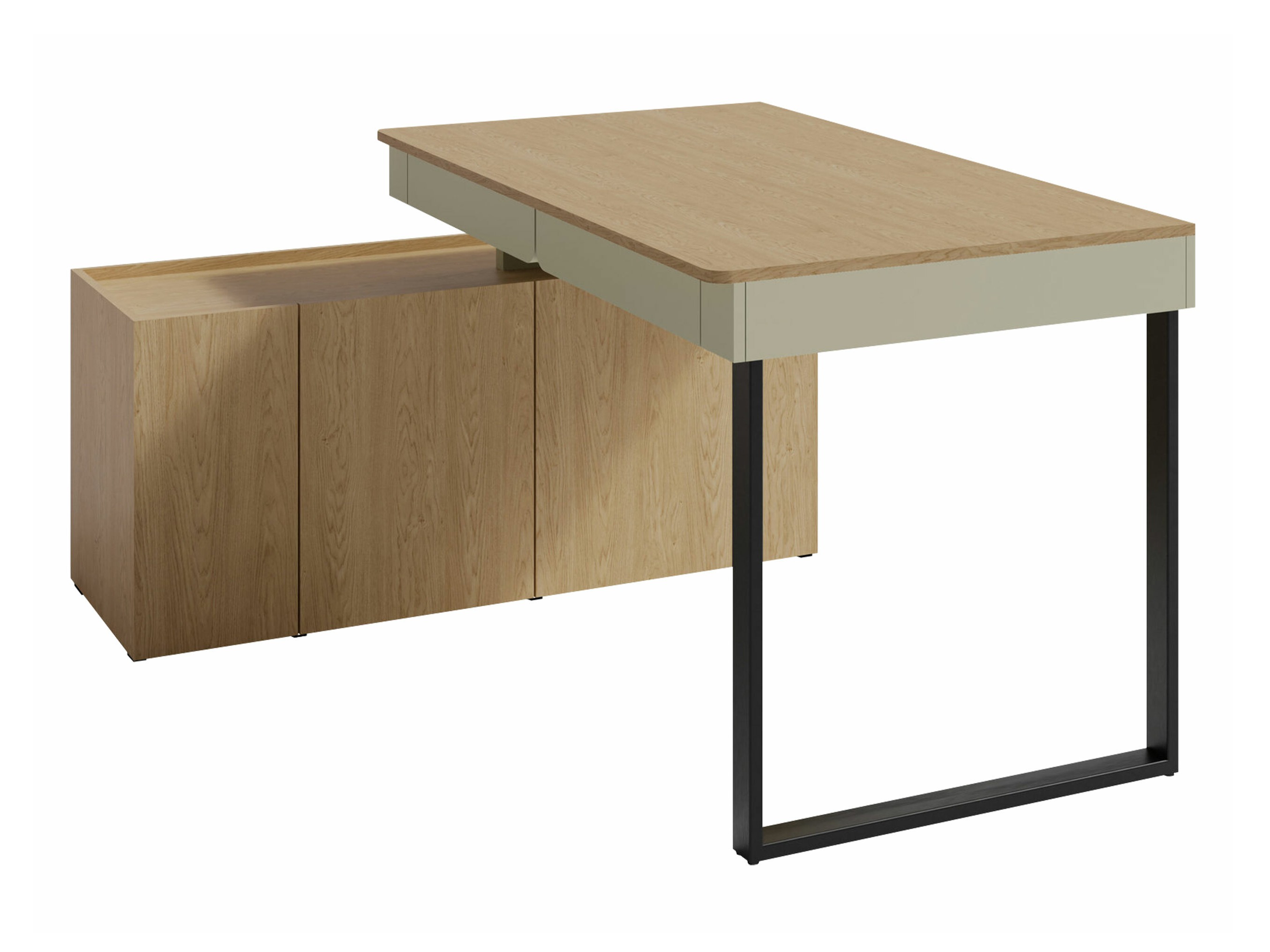 Bureau d'angle Fiosono 110 (Eucalyptus + Chêne)