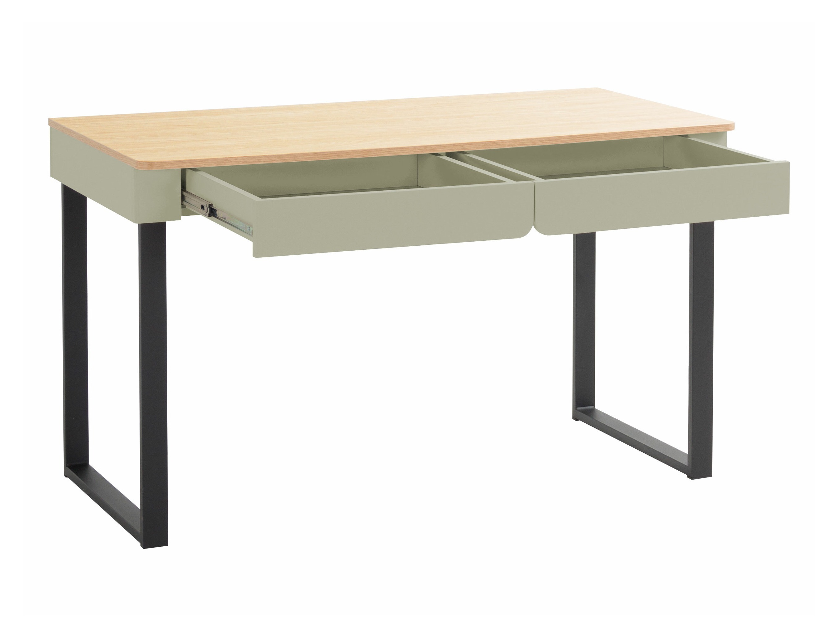 Bureau Fiosono 109 (Vert poussiéreux + Chêne)