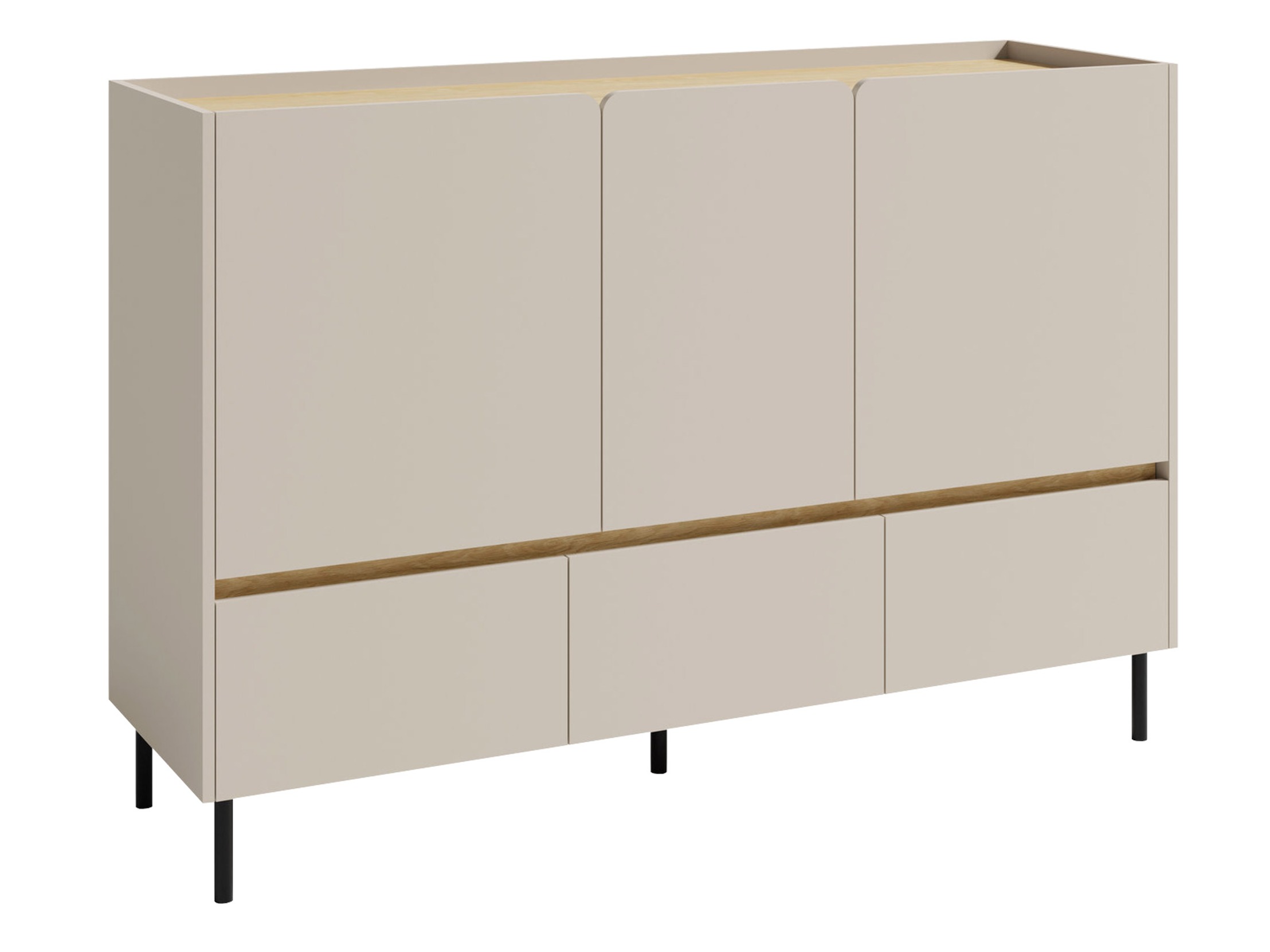 Commode Fiosono 106 (Beige + Chêne clair)