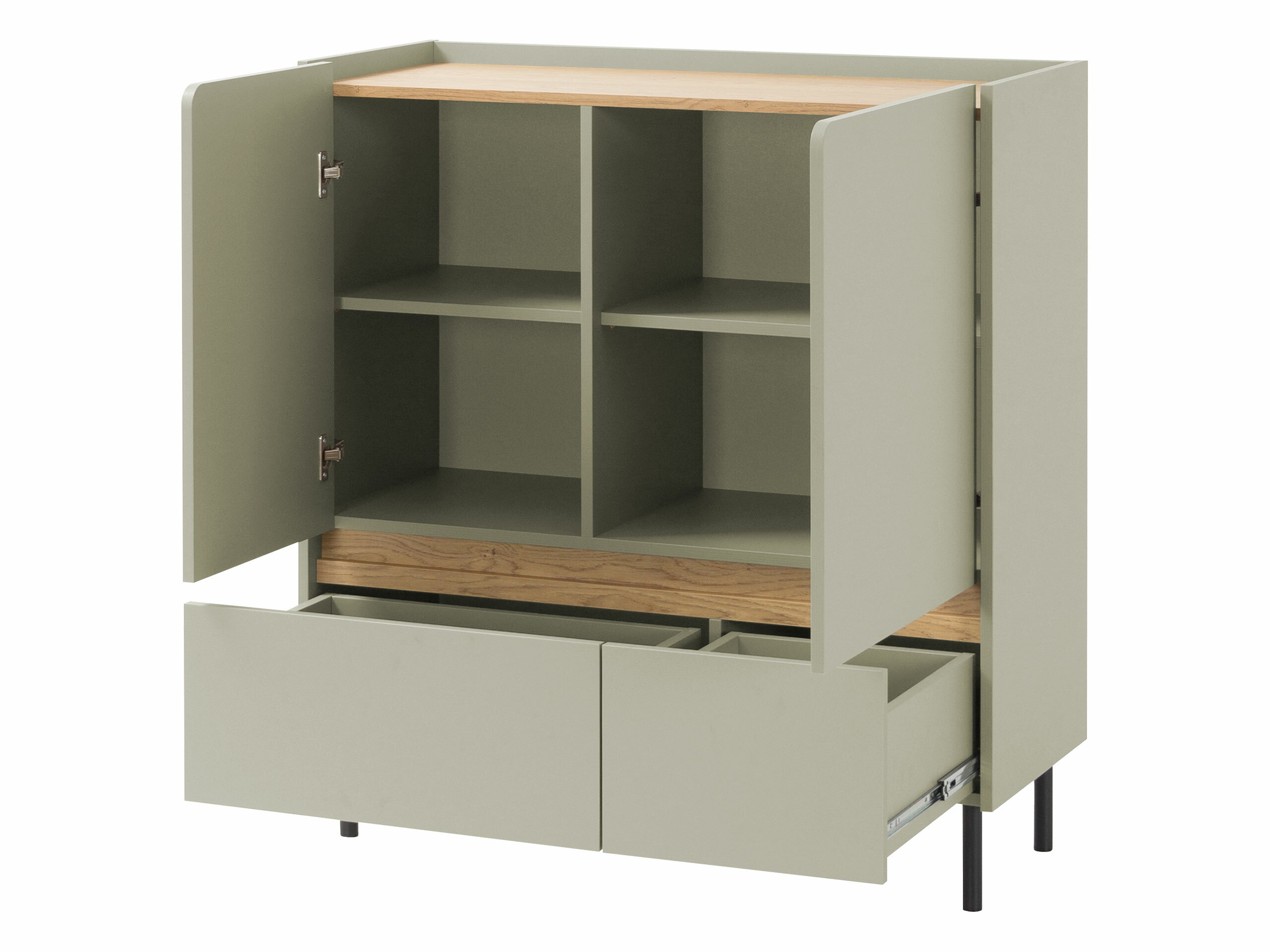 Commode Fiosono 108 (Beige + Chêne clair)