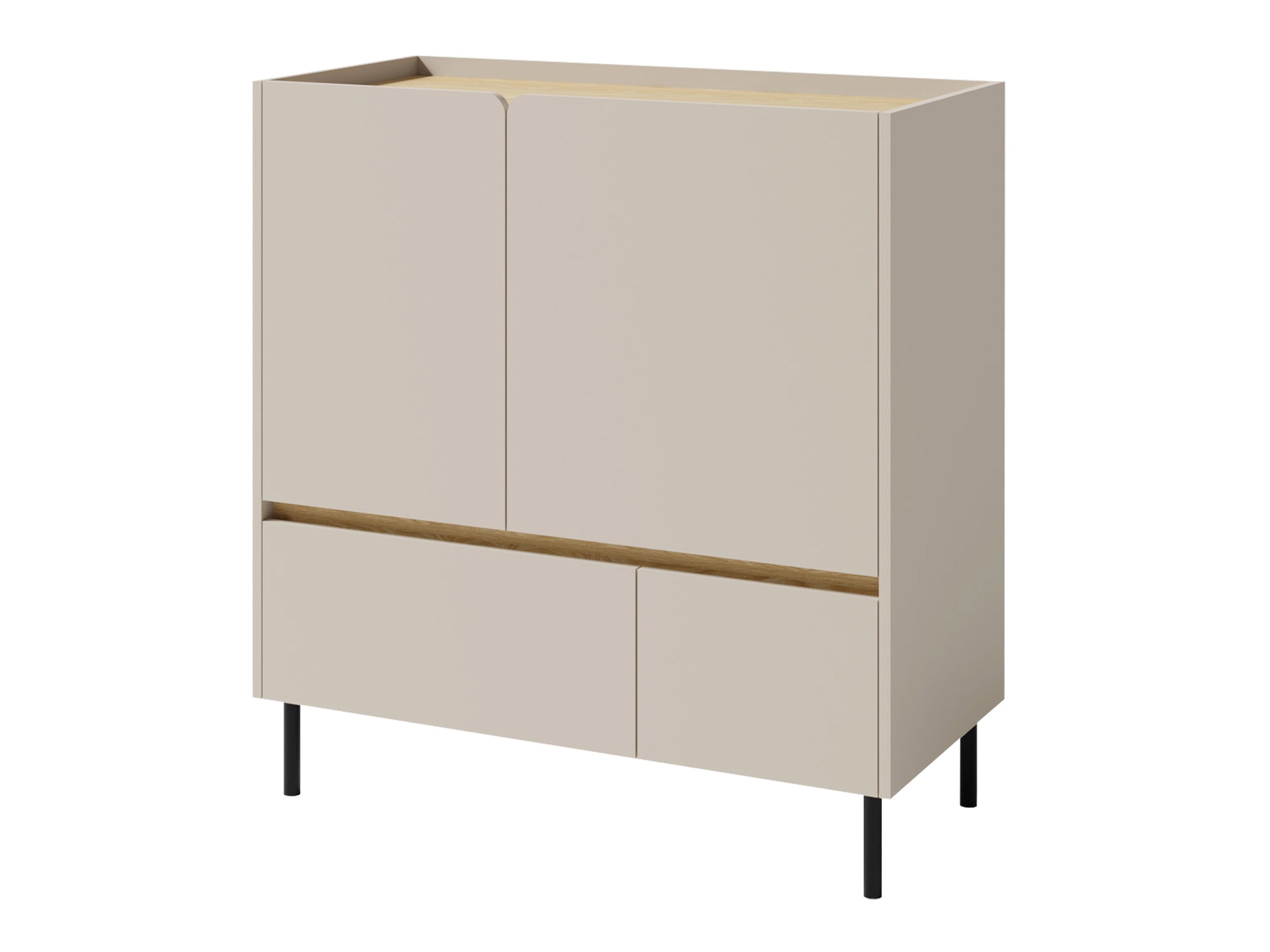 Commode Fiosono 108 (Beige + Chêne)