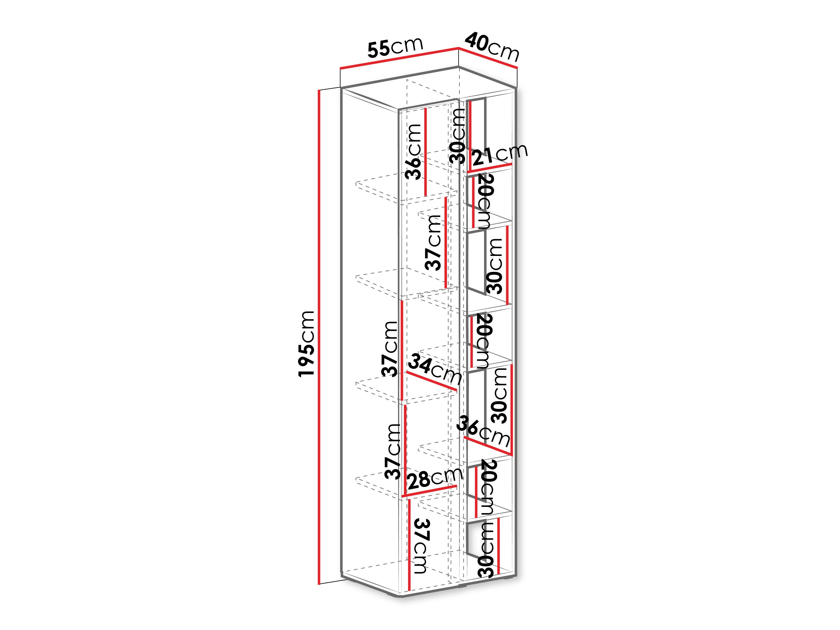 Étagère Fiosono 103 (Vert poussiéreux + Chêne)