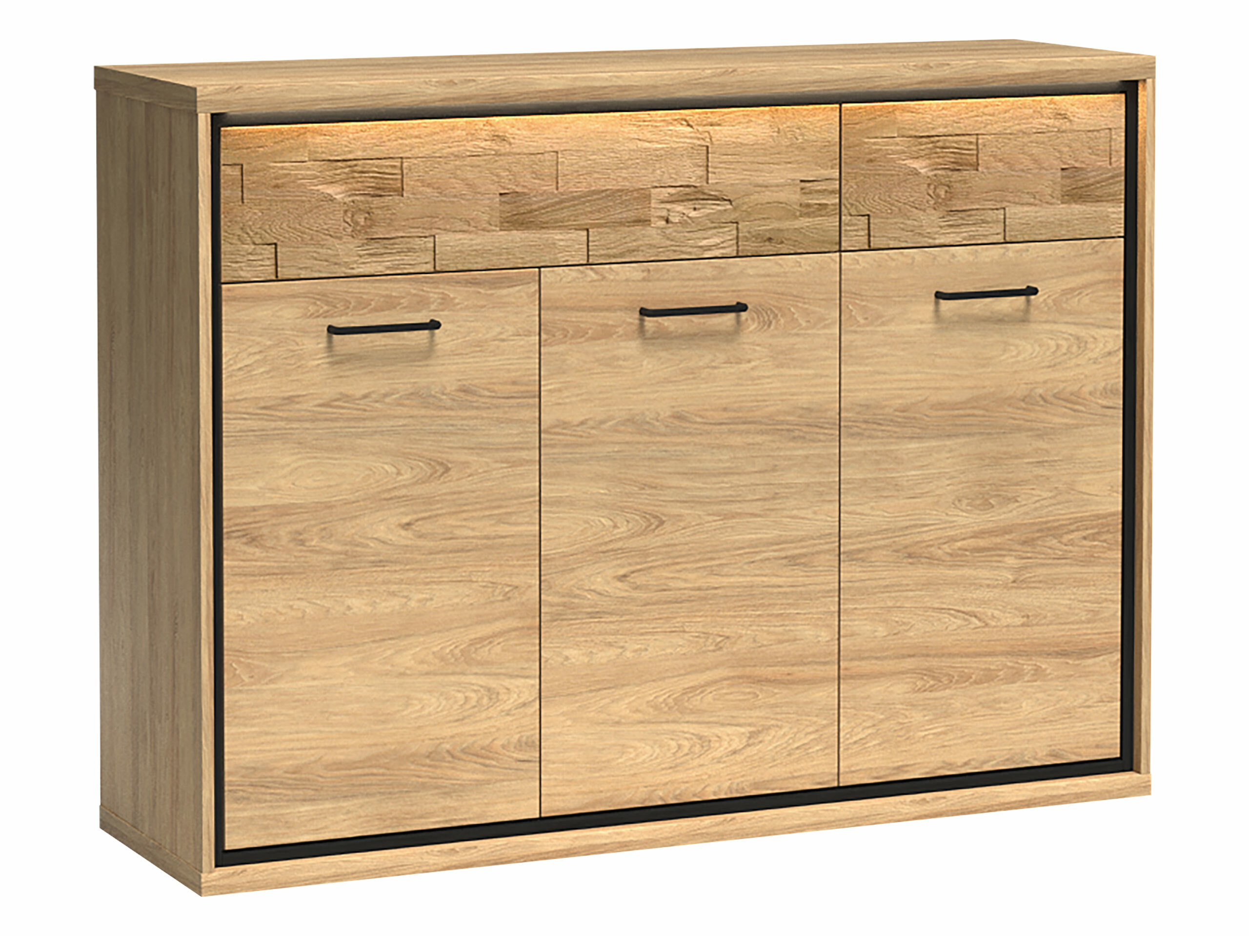 Commode Etrmoni 104 (Clair bois + Chêne)