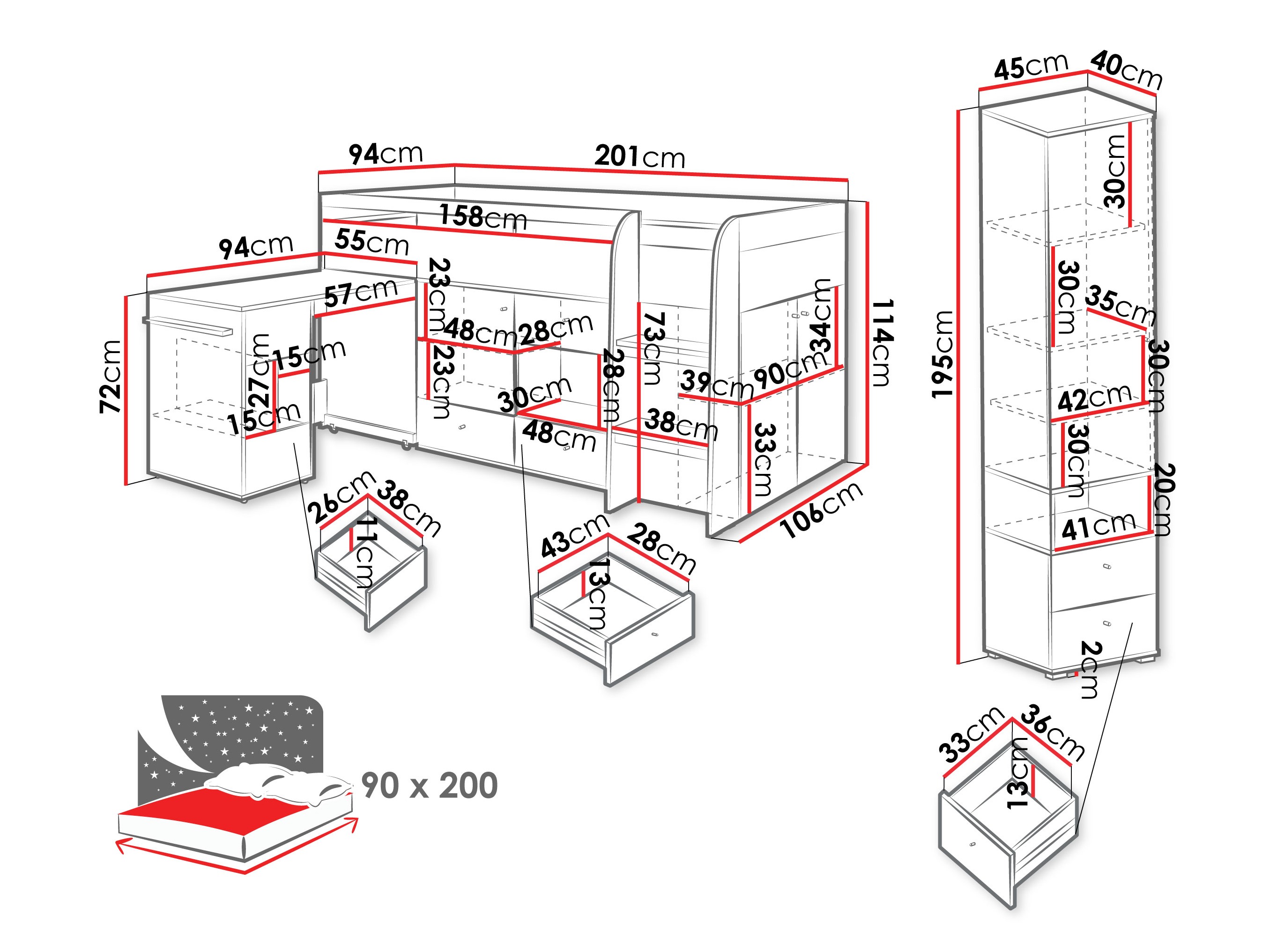 Chambre enfant complète Ciravie 109