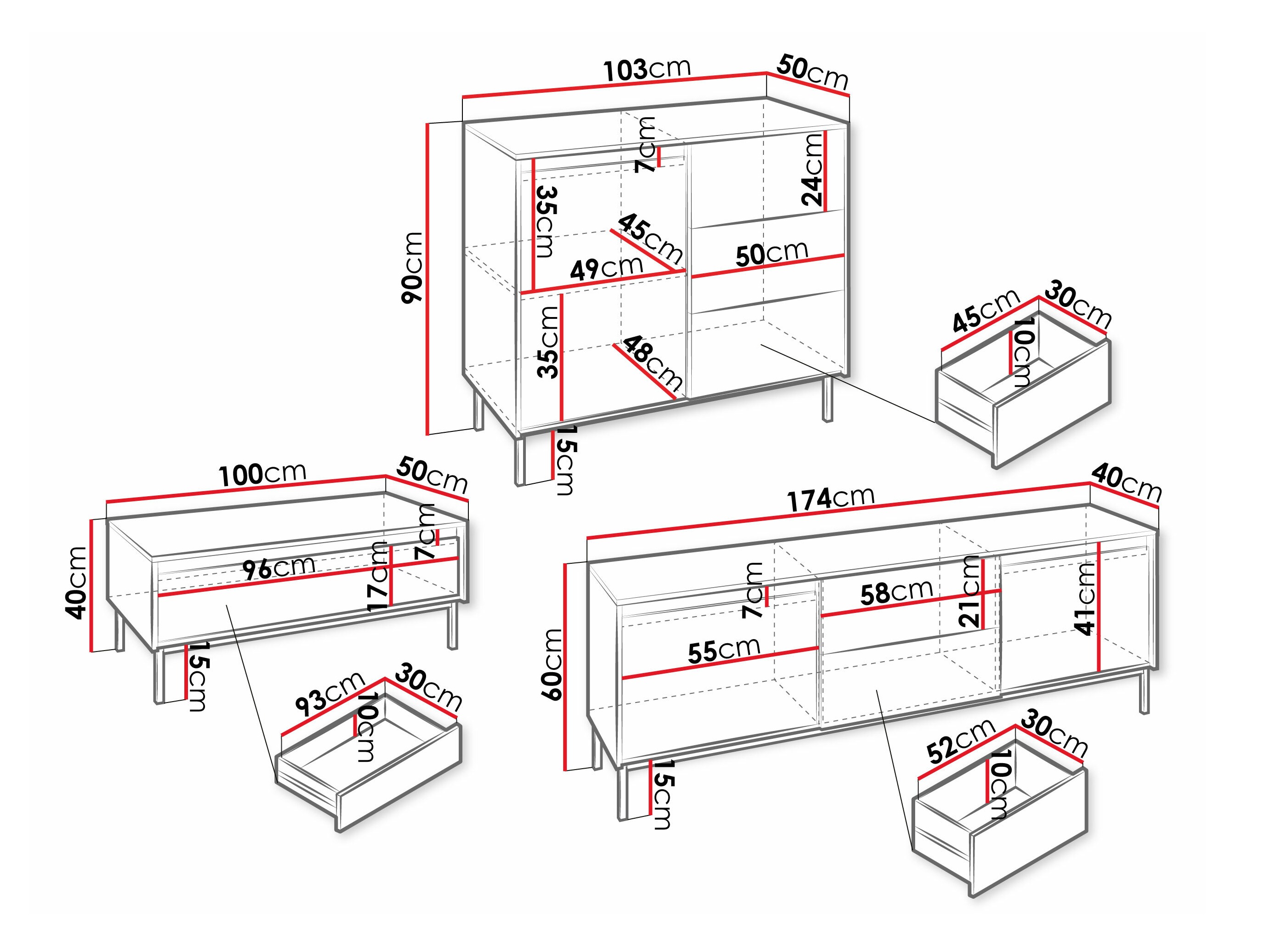 Ensemble de salon Comfivo Delruva II (Blanc)