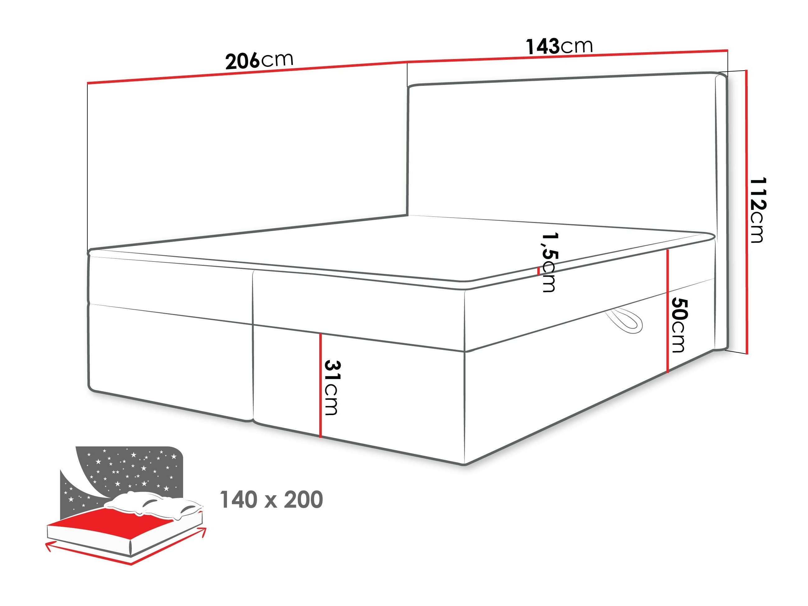 Lit continental Comfivo Arbitas (Ambience 02)