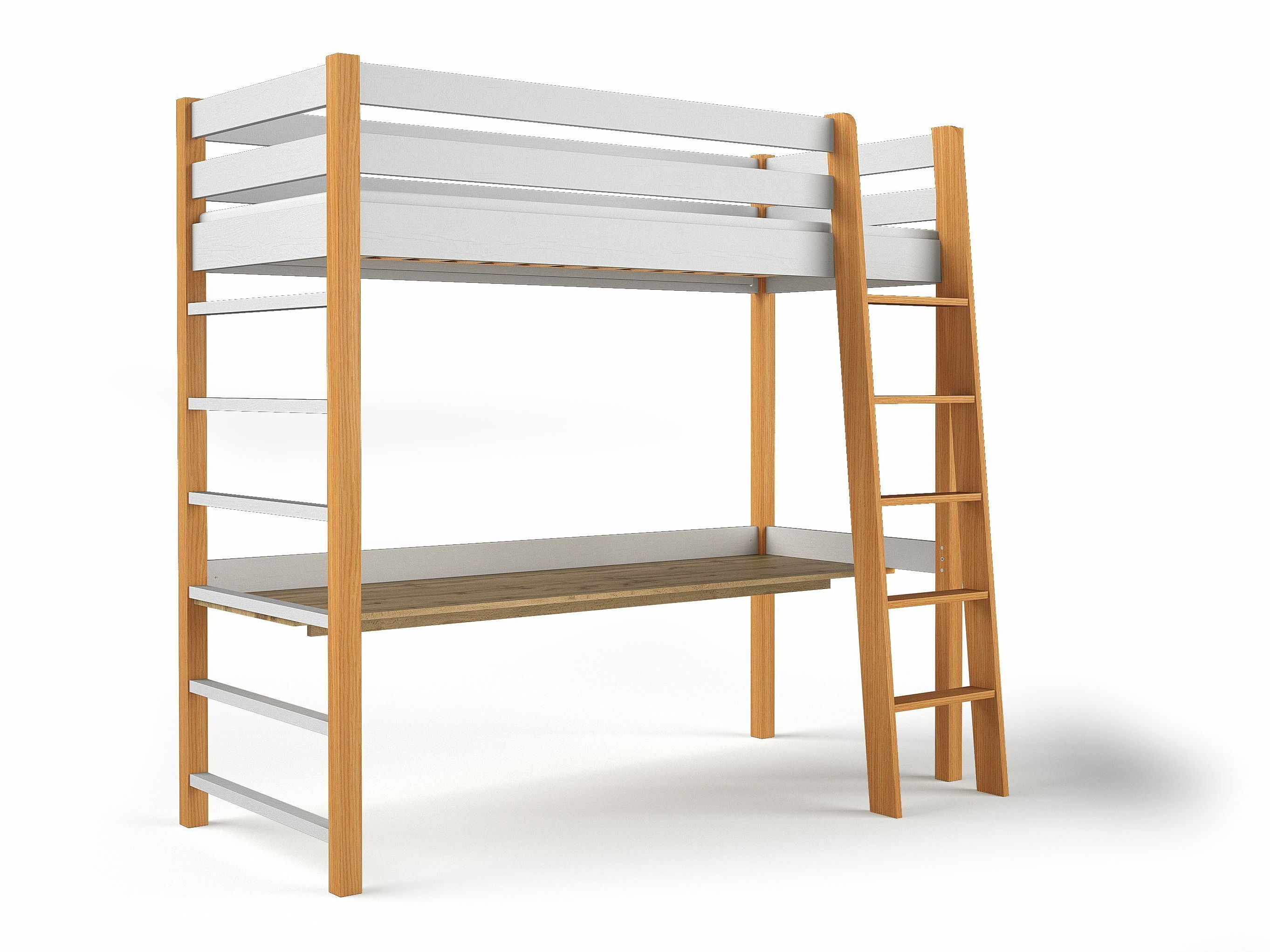 Lit mezzanine Ogden 173 (Blanc)