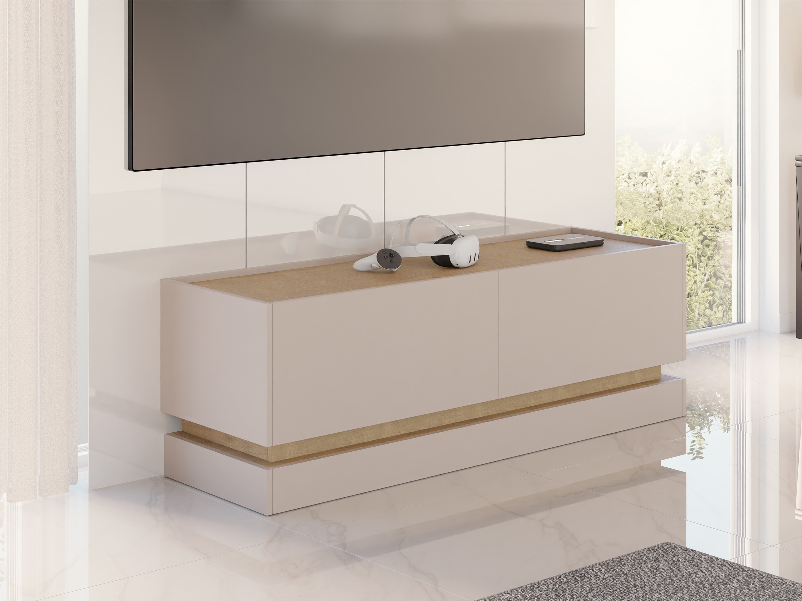 Meuble TV Comfivo Tilia I (Cachemire + Chêne)
