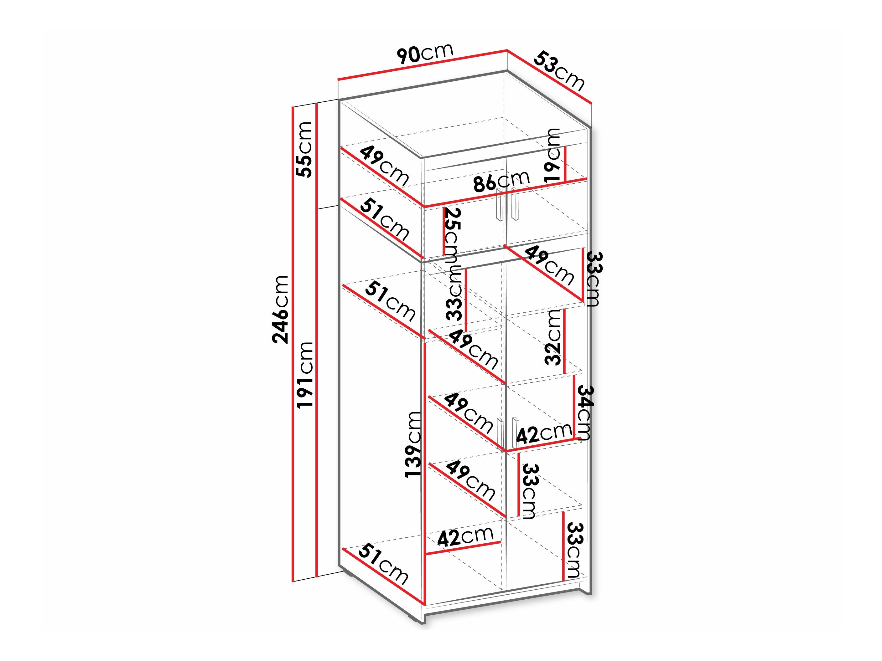 Armoire Novduni 103 (Sonoma chêne)