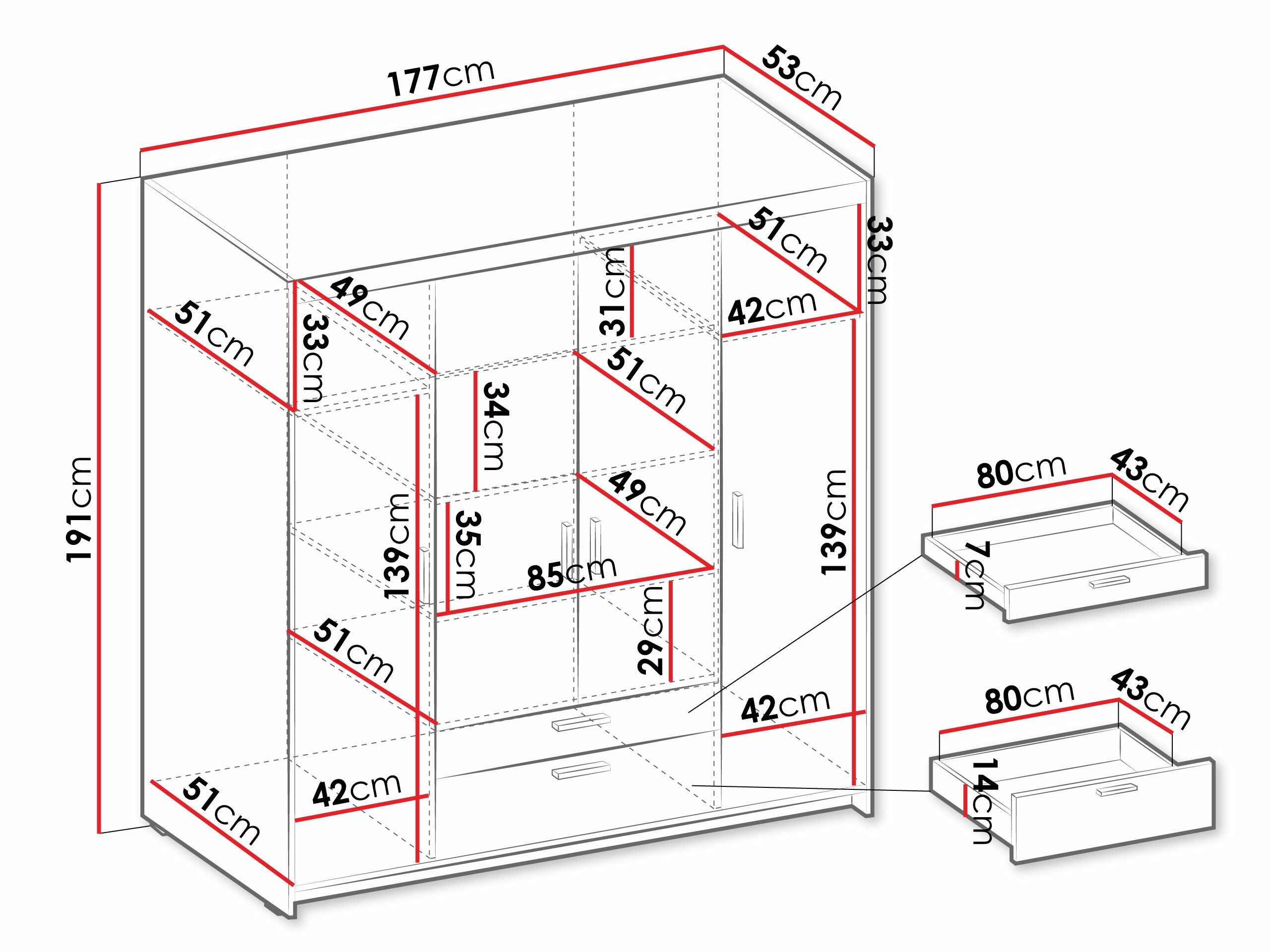 Armoire Novduni 107 (Sonoma chêne)