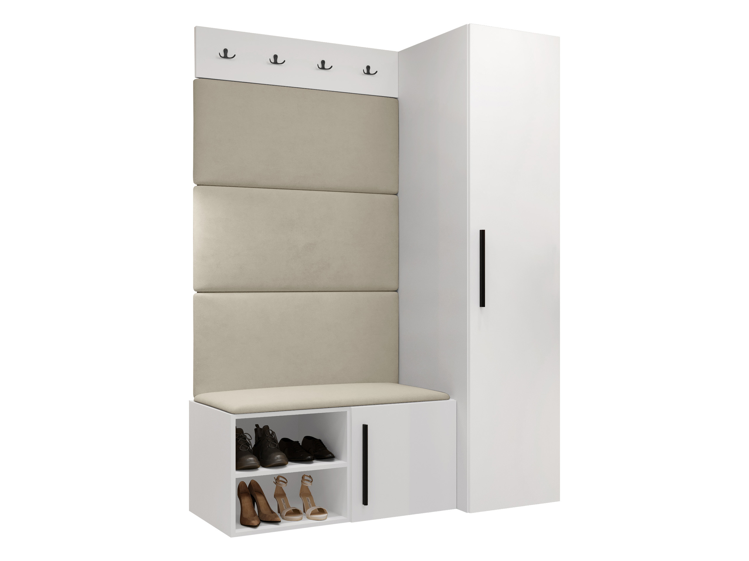 Meuble d'entrée Nitos II (Blanc)