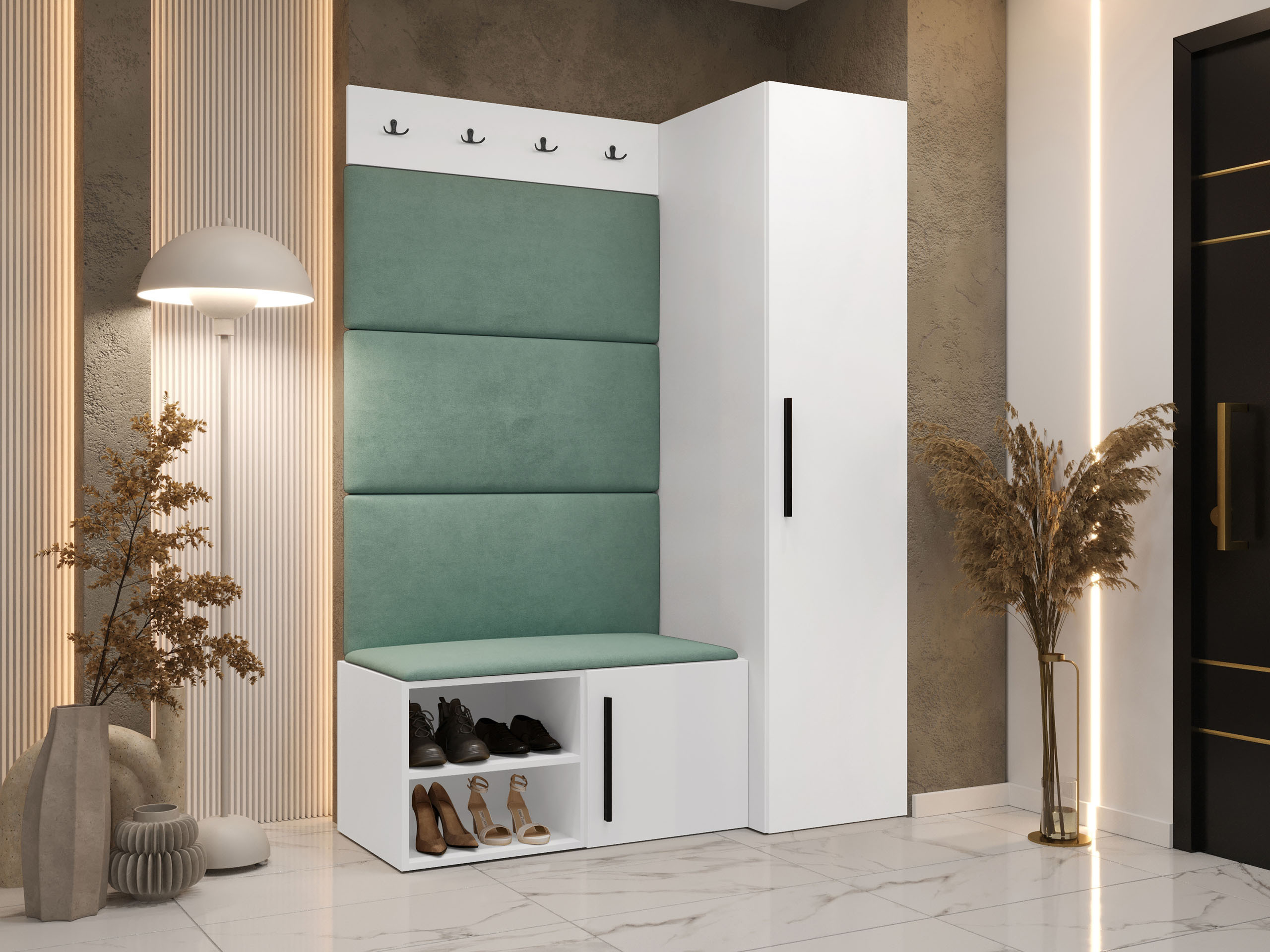 Meuble d'entrée Nitos II (Blanc)