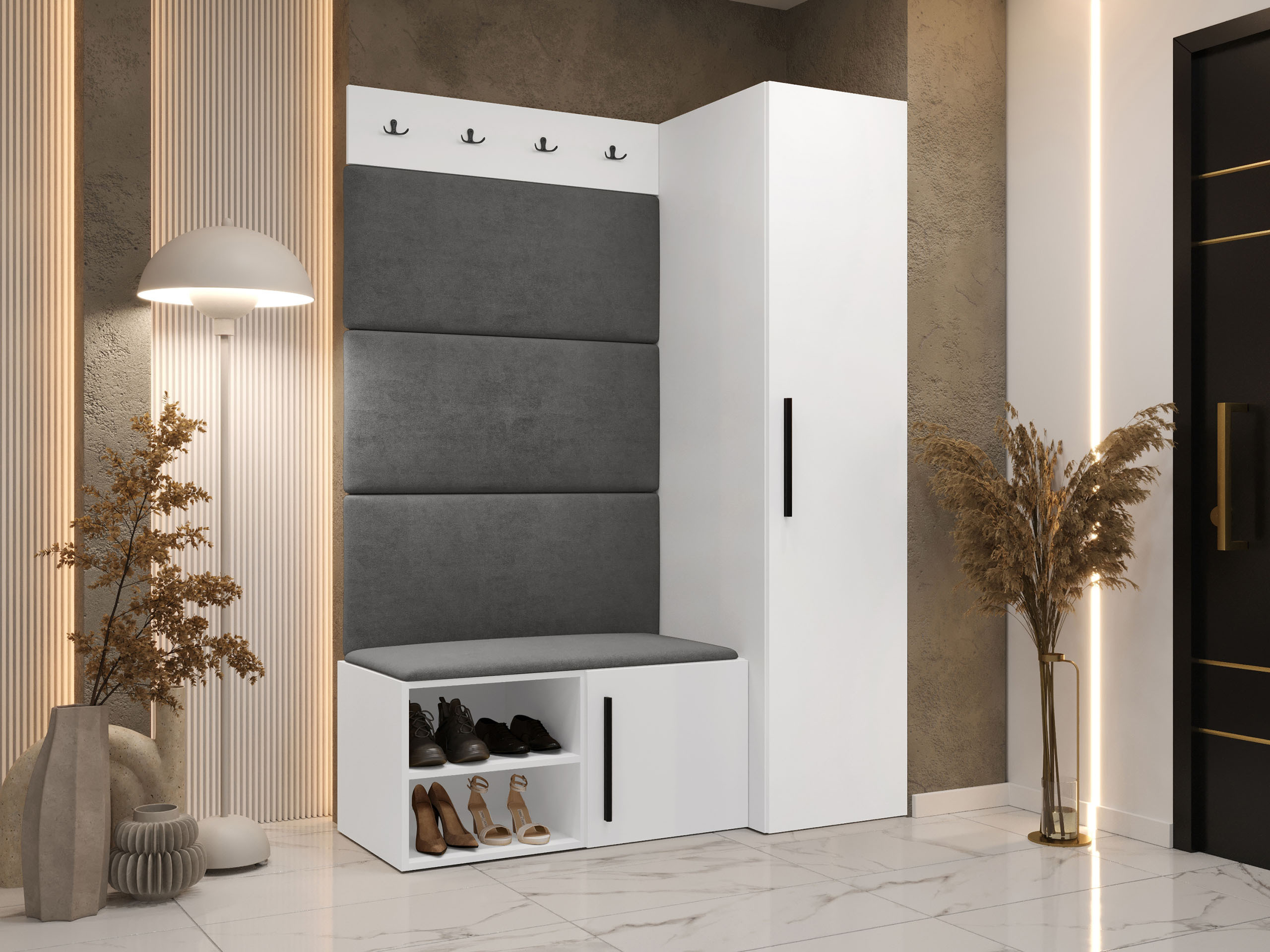 Meuble d'entrée Nitos II (Blanc)