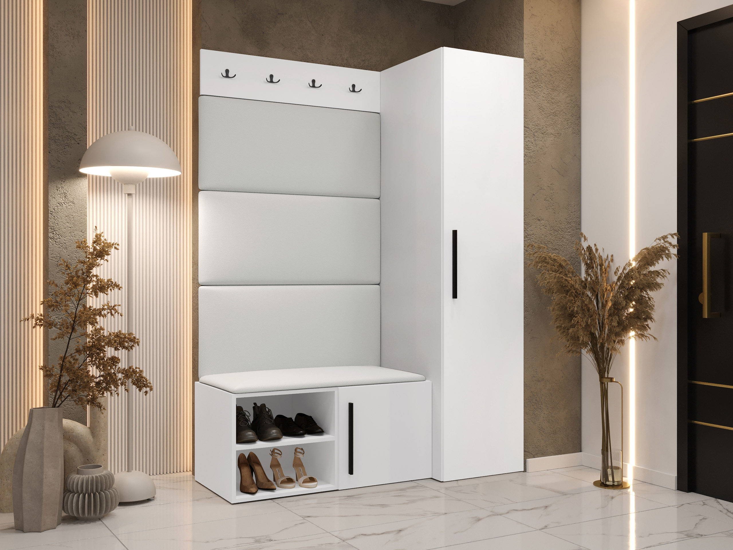 Meuble d'entrée Nitos II (Blanc)