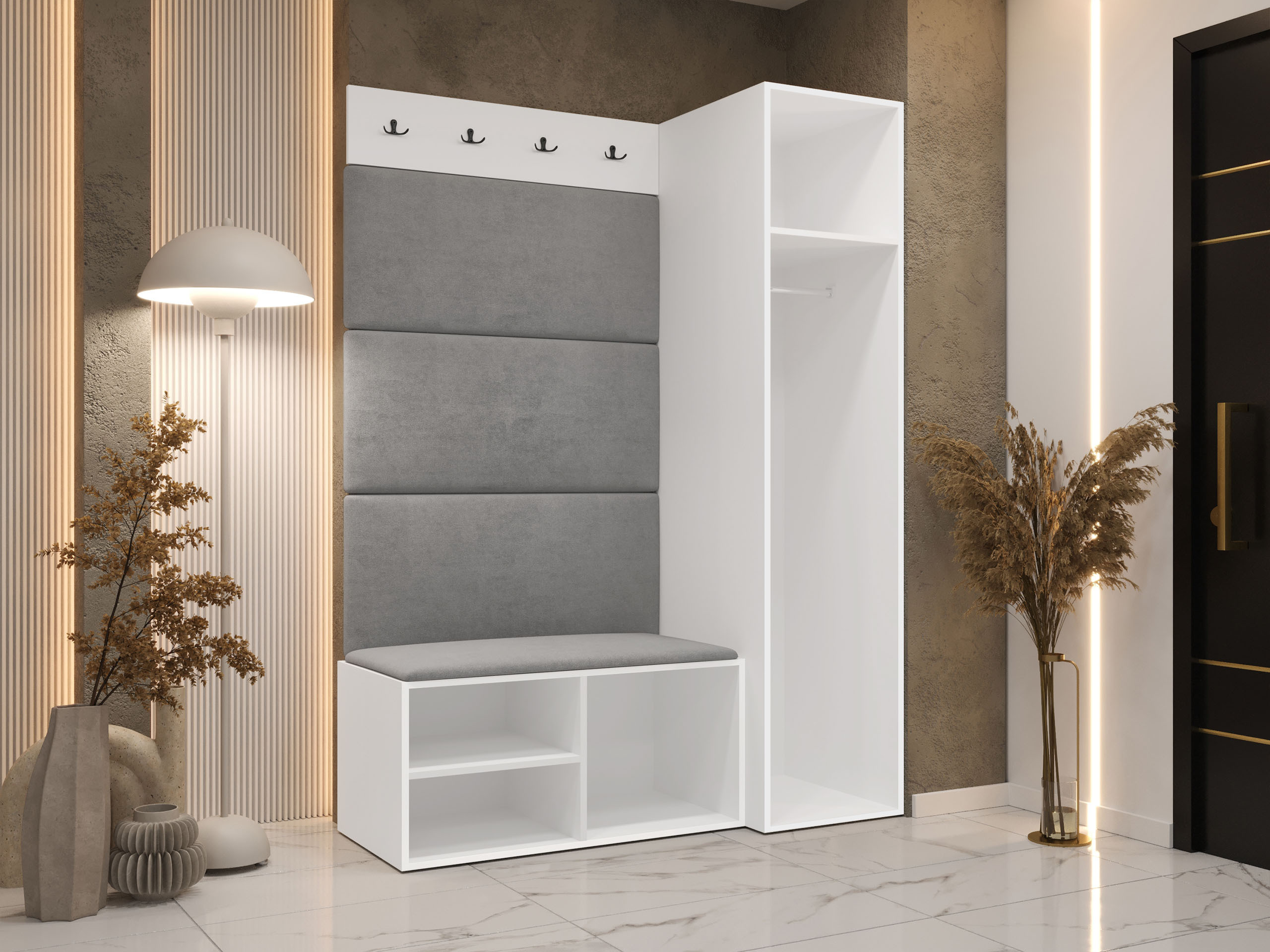 Meuble d'entrée Nitos II (Blanc)