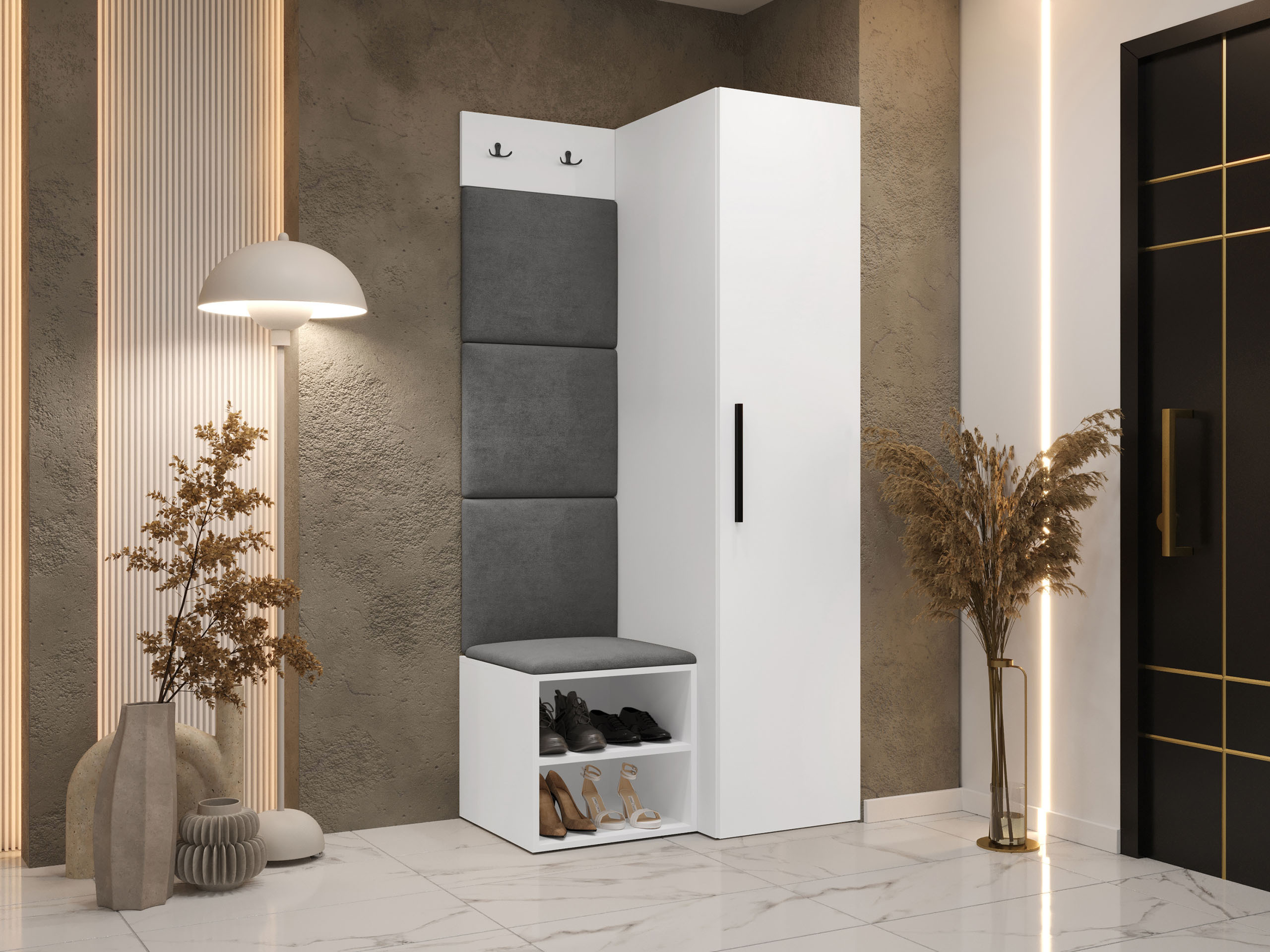 Meuble d'entrée Nitos III (Blanc)