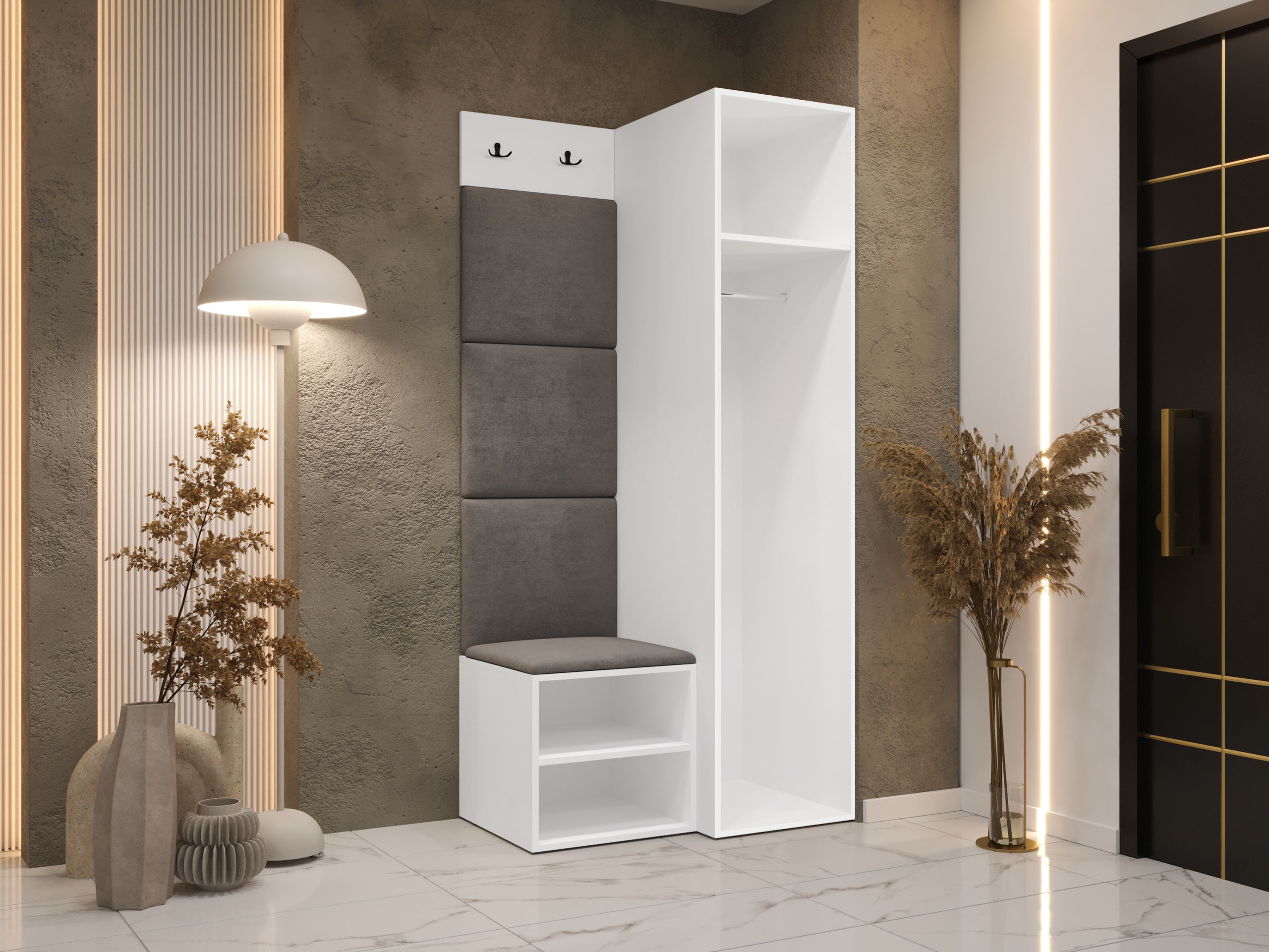 Meuble d'entrée Nitos III (Blanc)