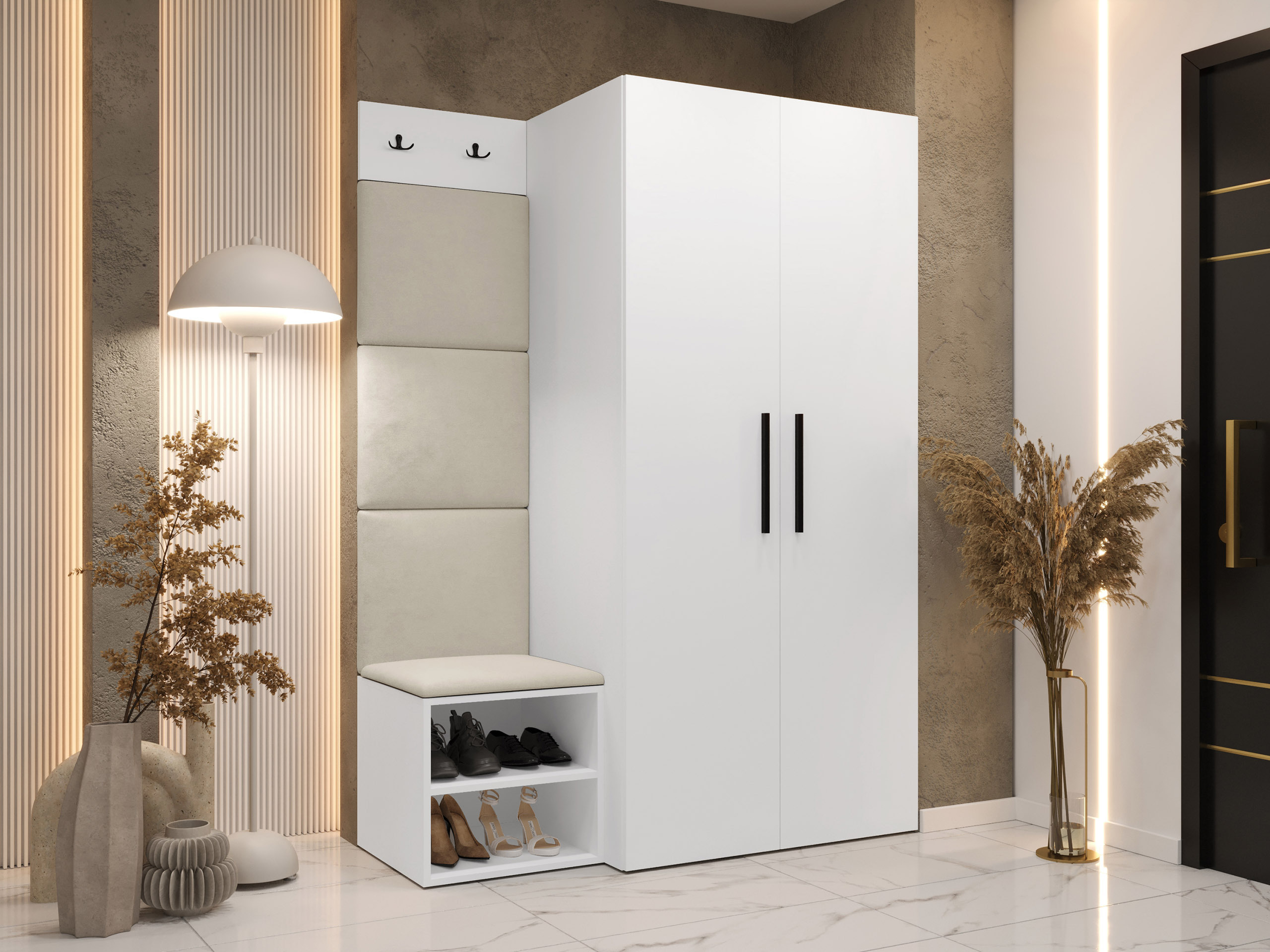 Meuble d'entrée Nitos IV (Blanc)