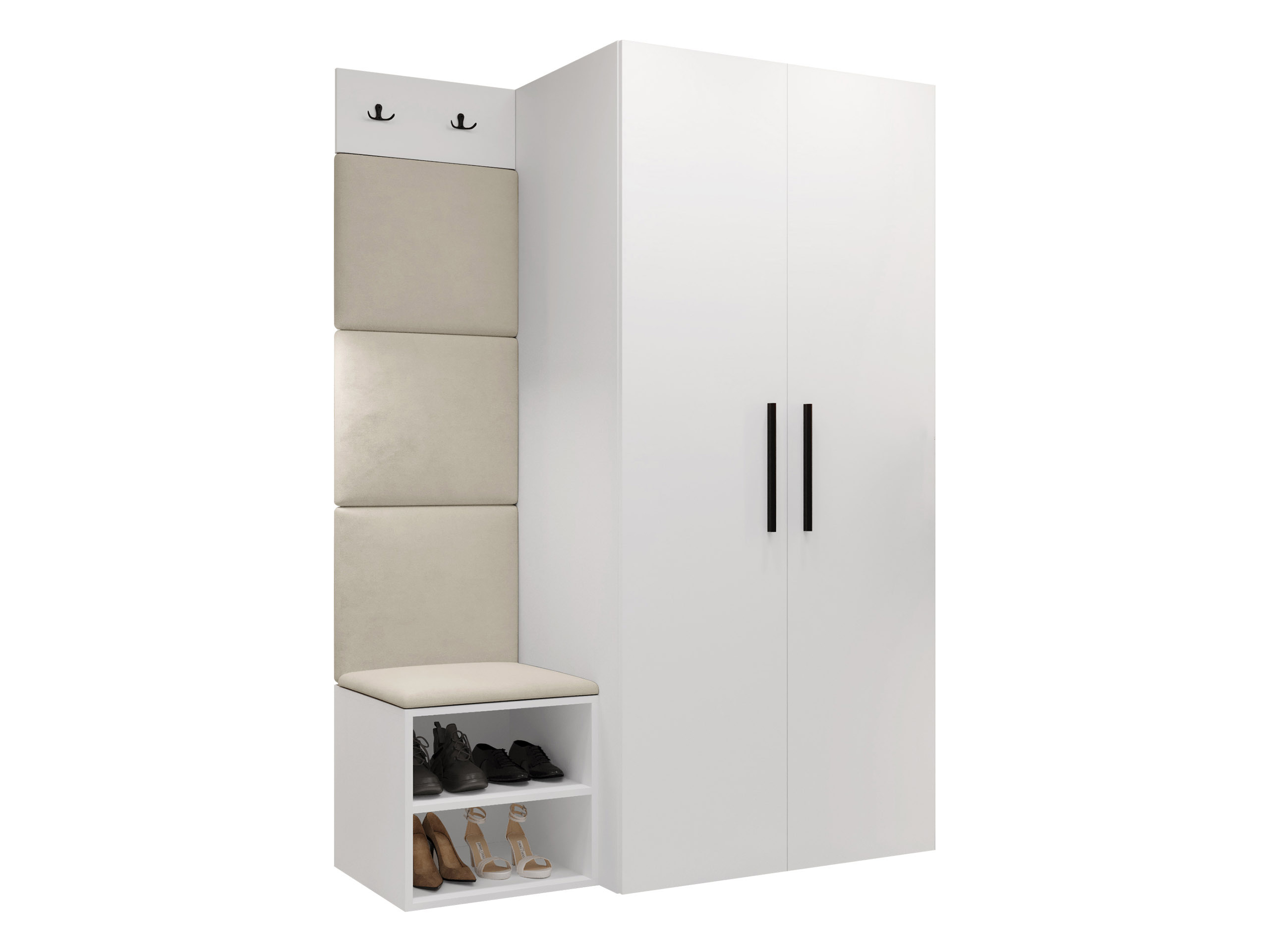 Meuble d'entrée Nitos IV (Blanc)