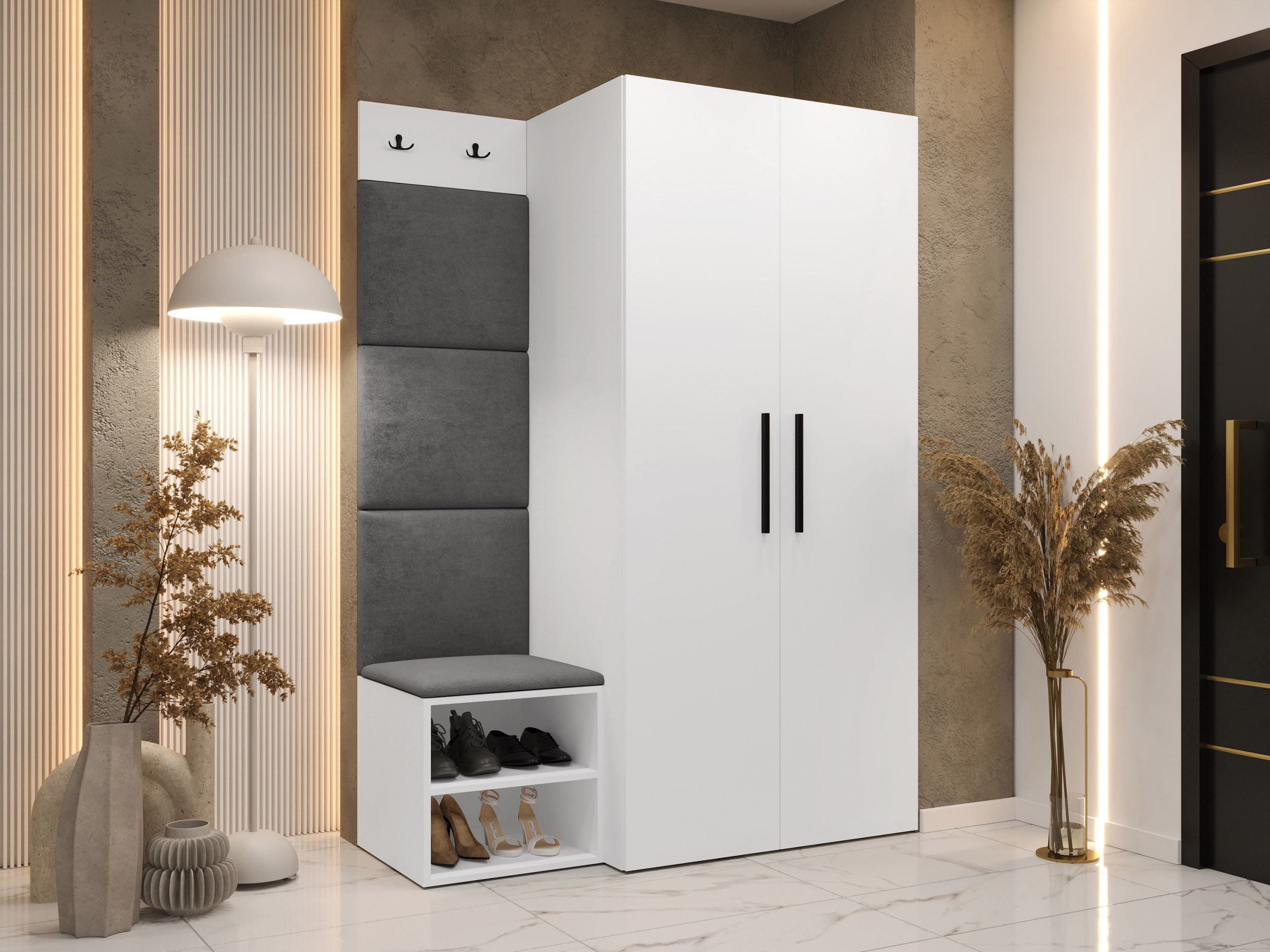 Meuble d'entrée Nitos IV (Blanc)