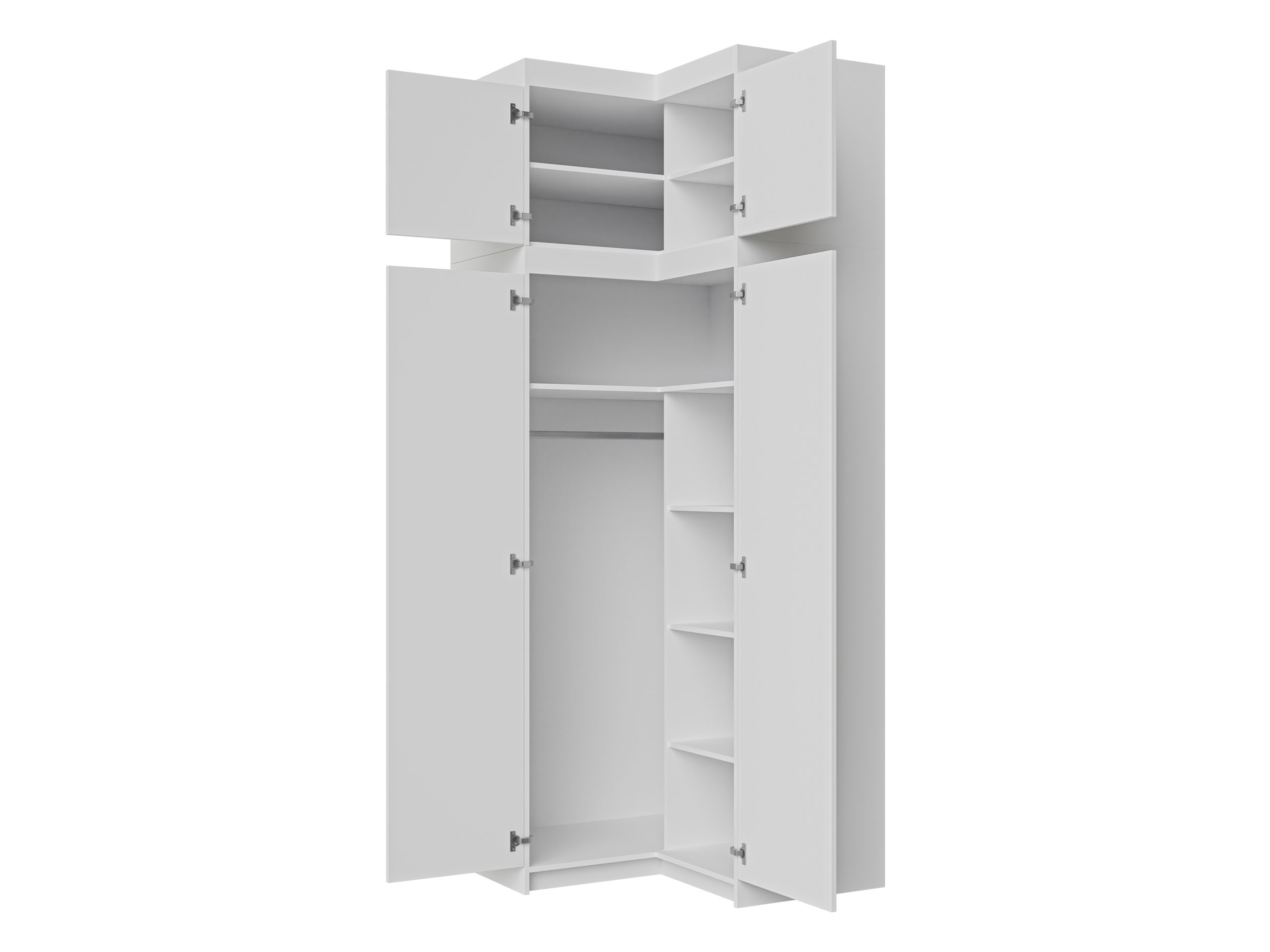Armoire d'angle Novduni 121 (Blanc)