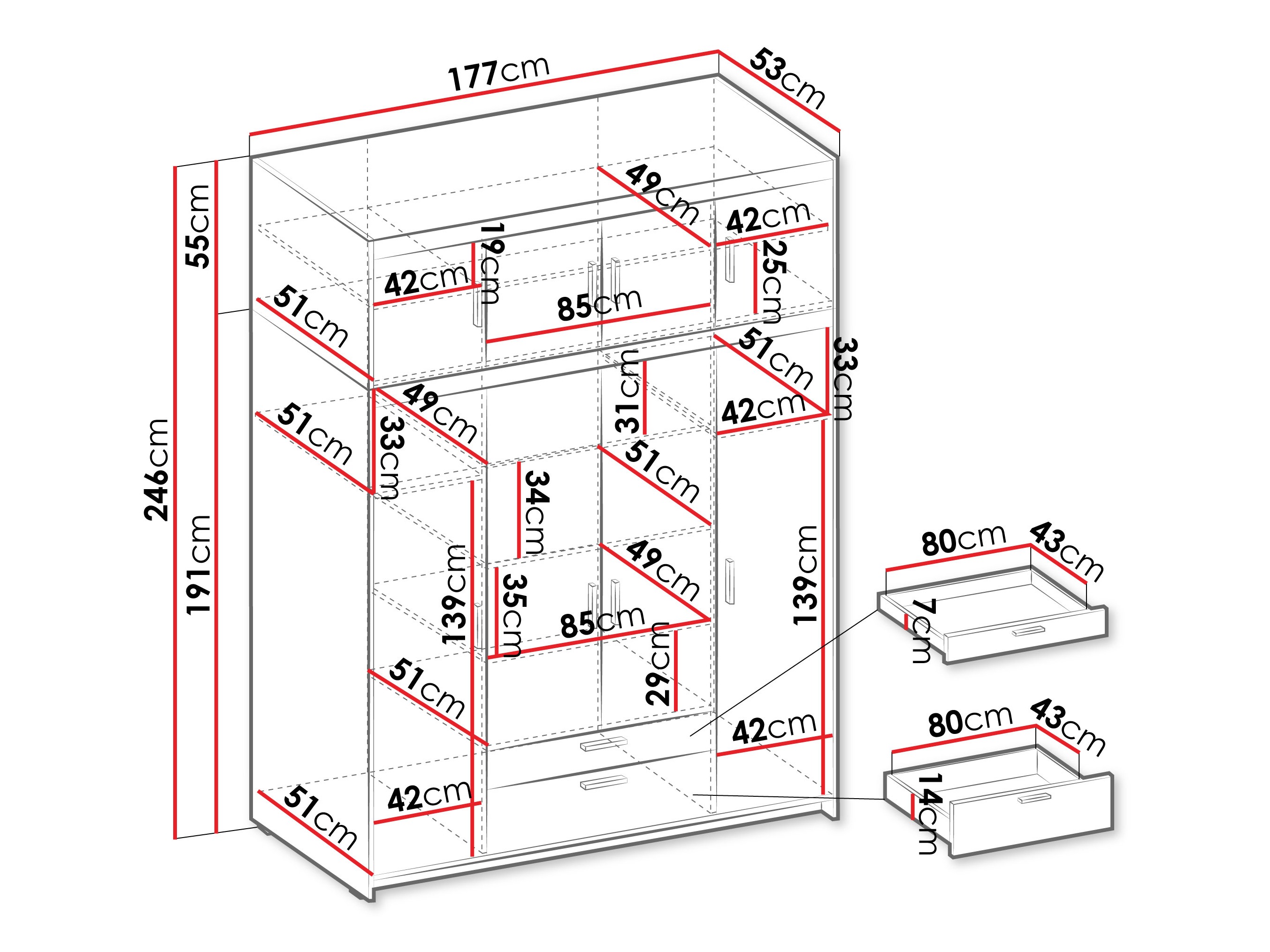Armoire Novduni 106 (Chêne)