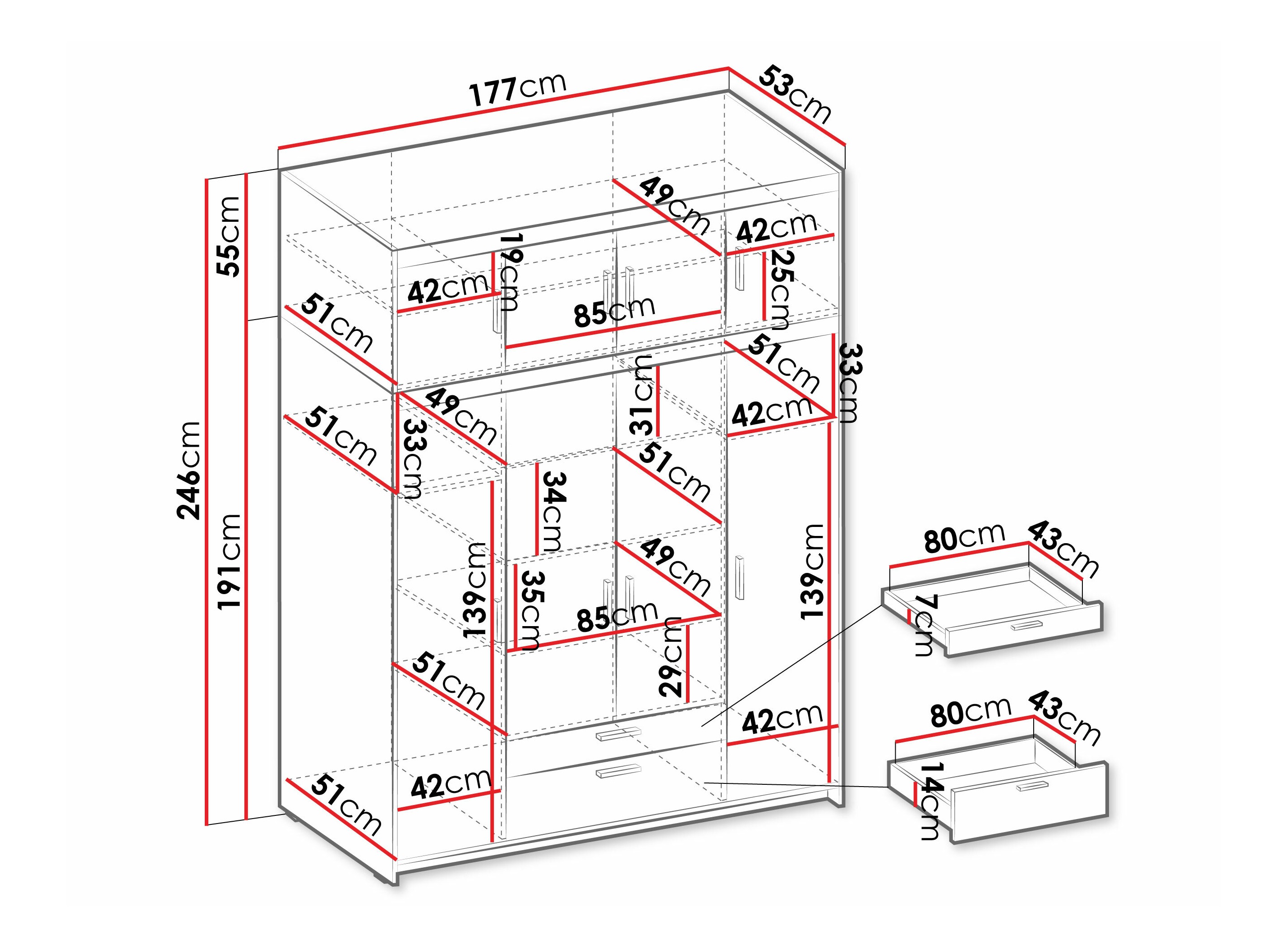 Armoire Novduni 106 (Sonoma chêne)