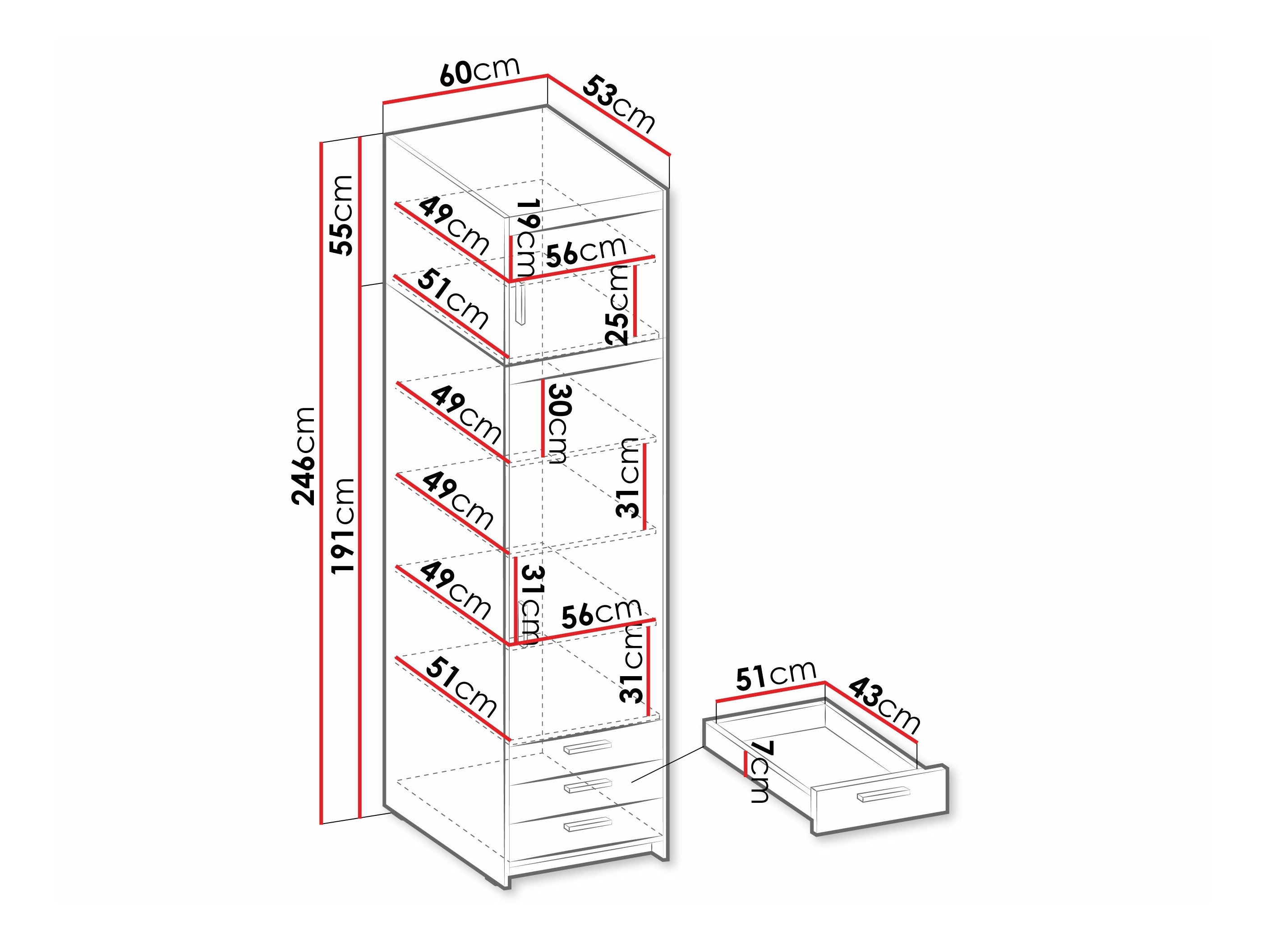 Étagère Novduni 111 (Sonoma chêne)
