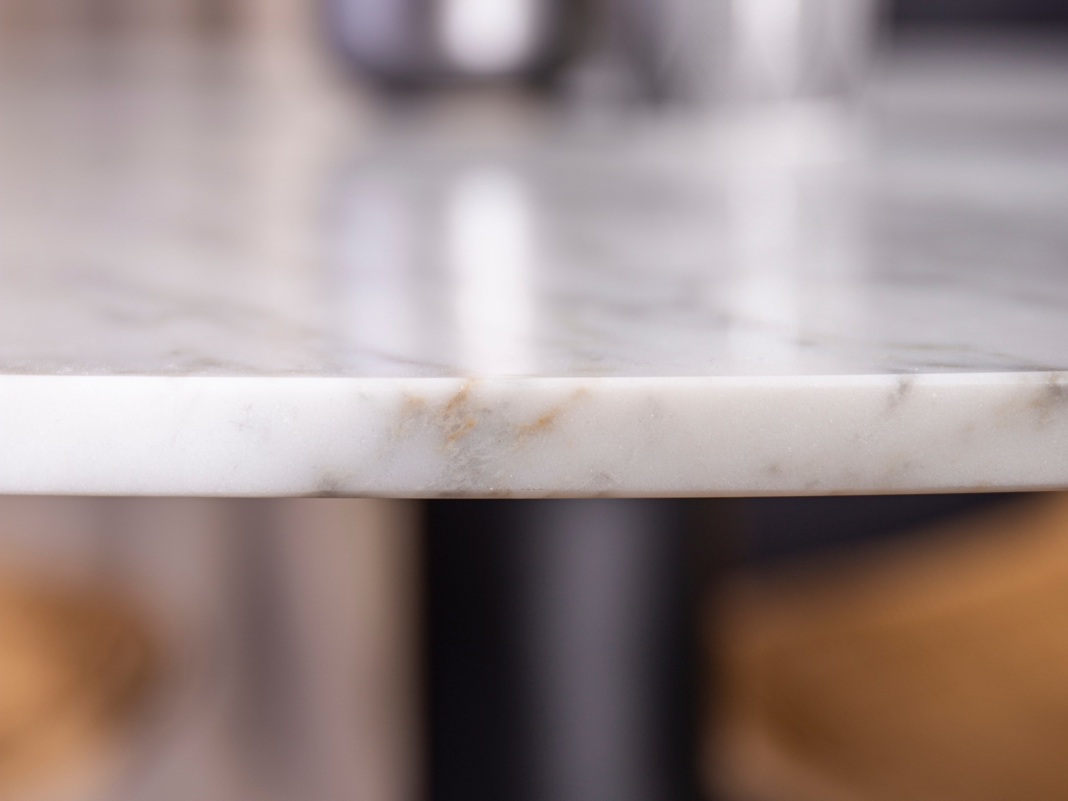 Table Dallas 175 (Marbre blanc + Noir)