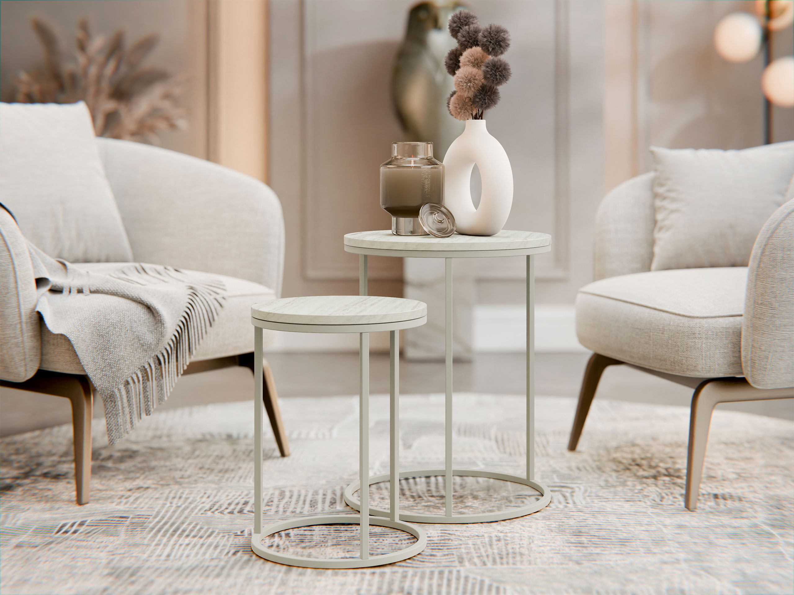 Ensemble de tables d'appoint Iter (Beige)