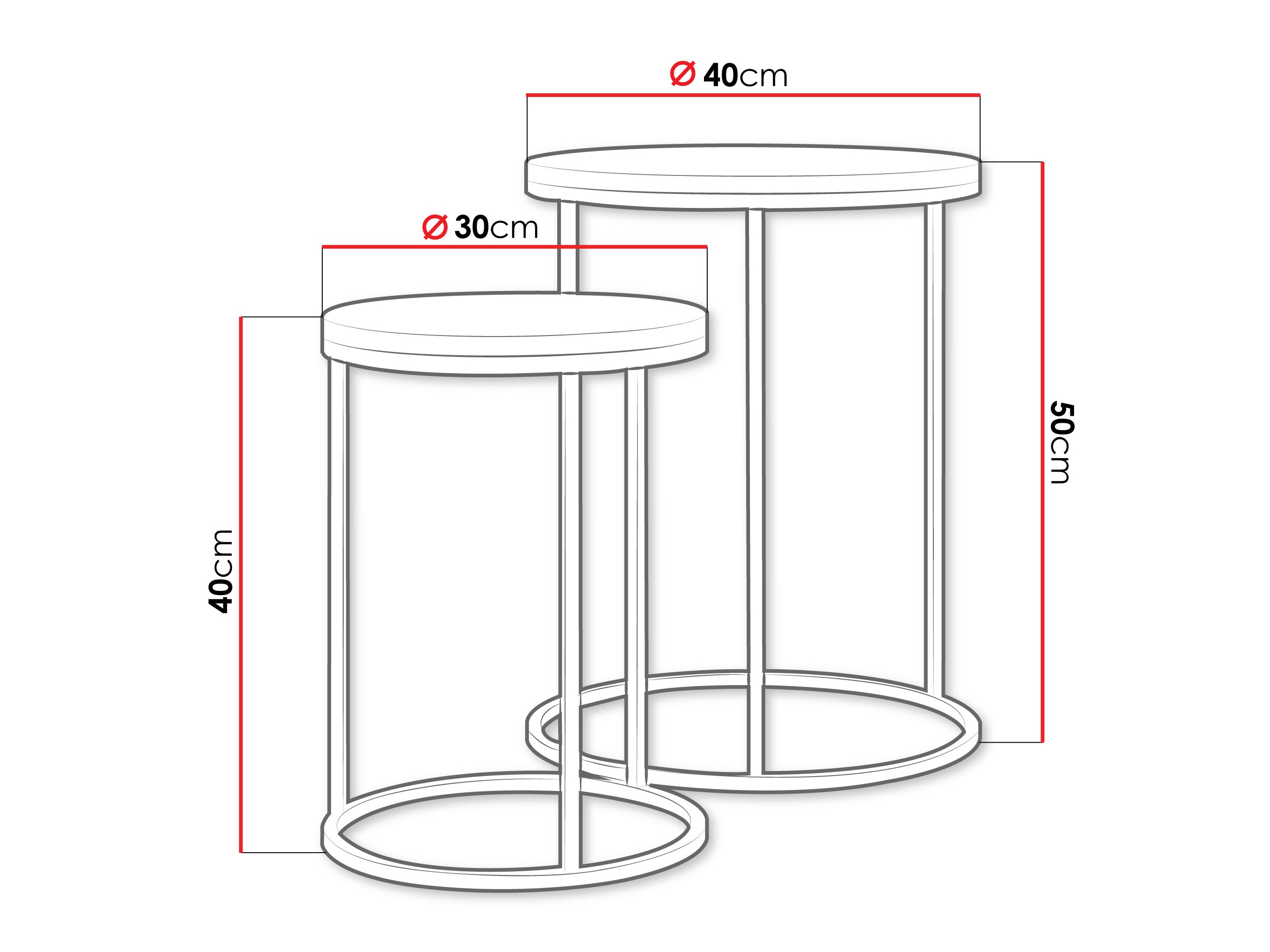Ensemble de tables d'appoint Iter (Beige)