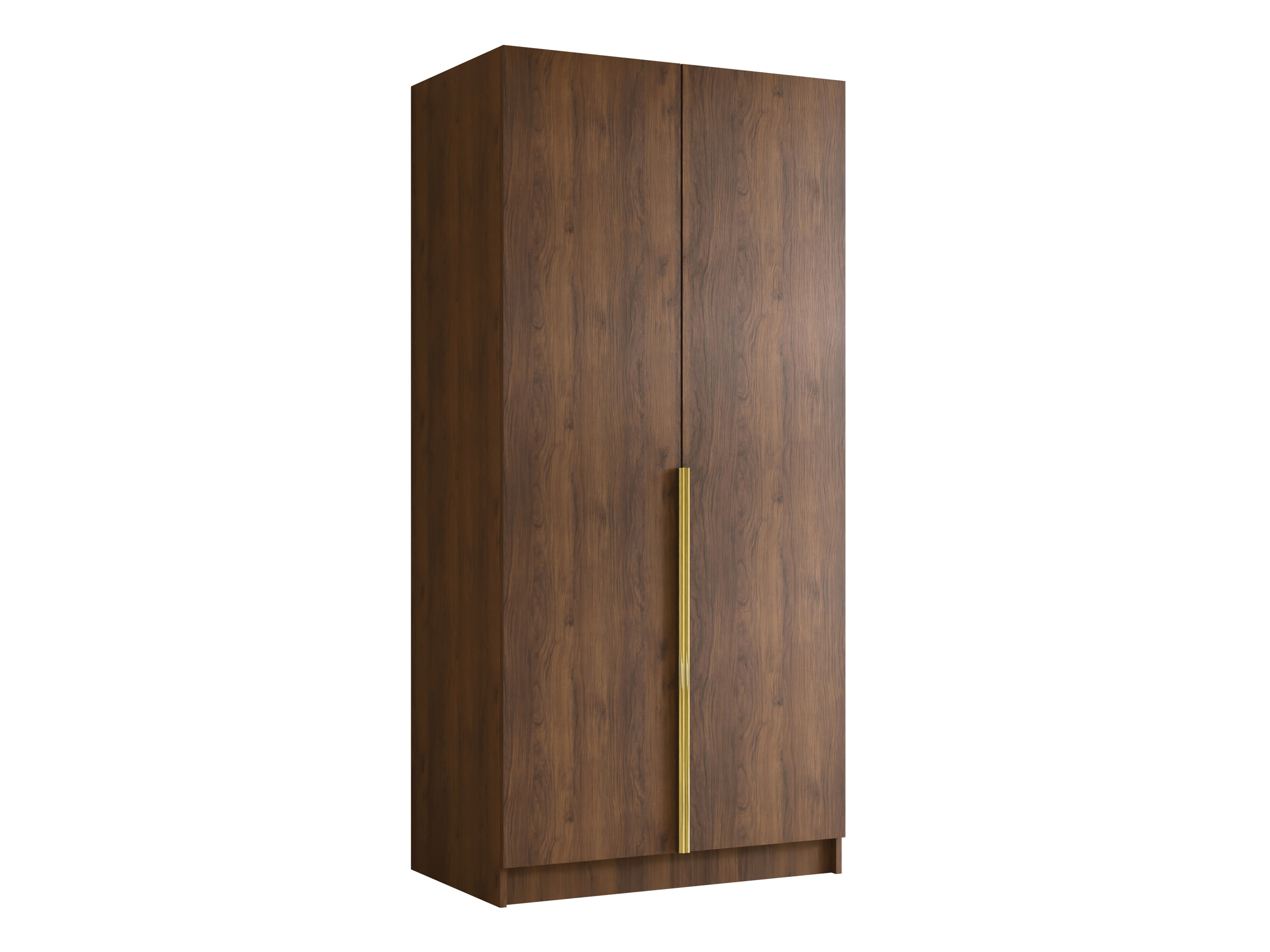 Armoire Closico Staton I (Noyer + Doré)