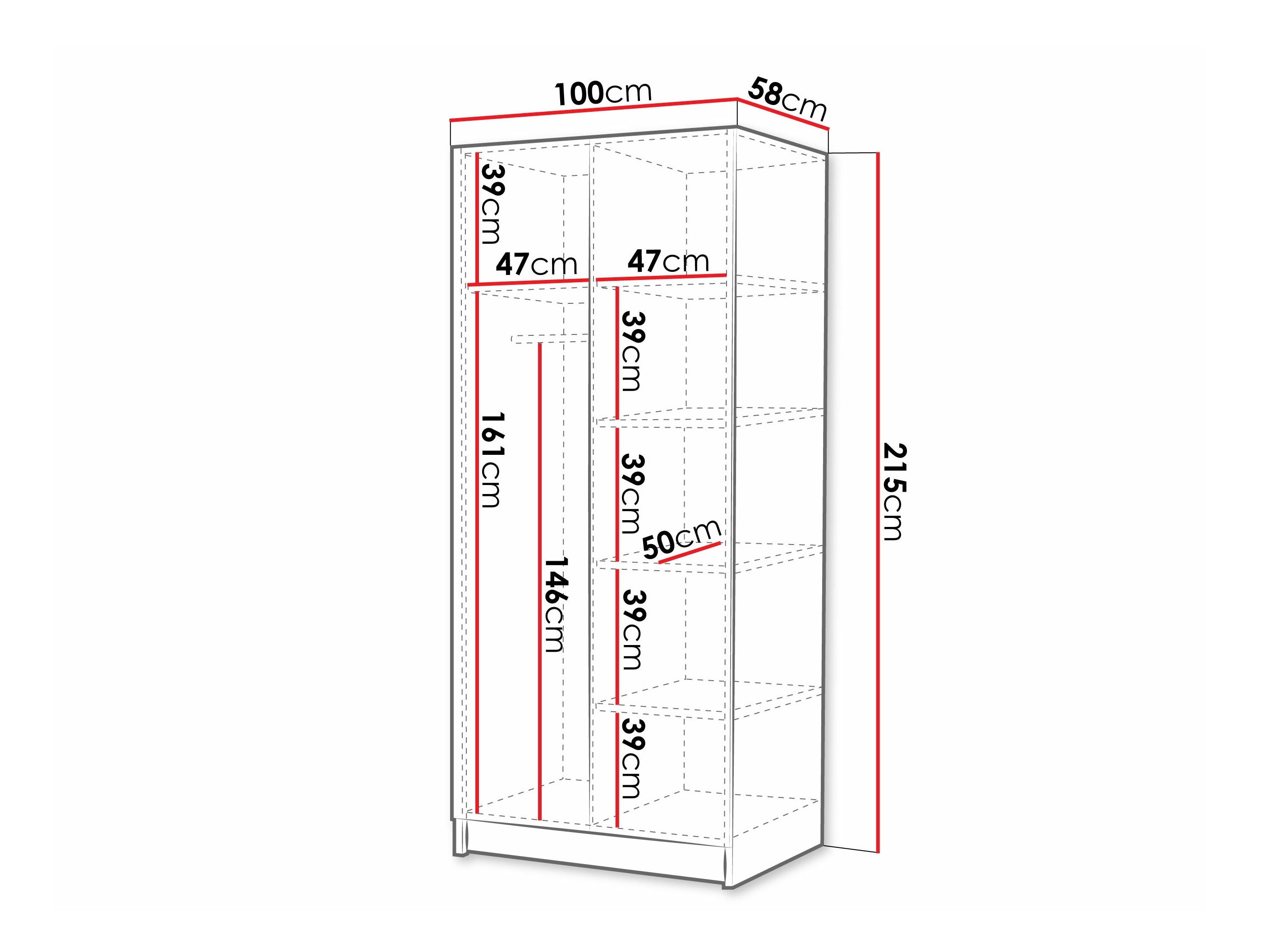 Armoire Closico Staton II (Blanc)