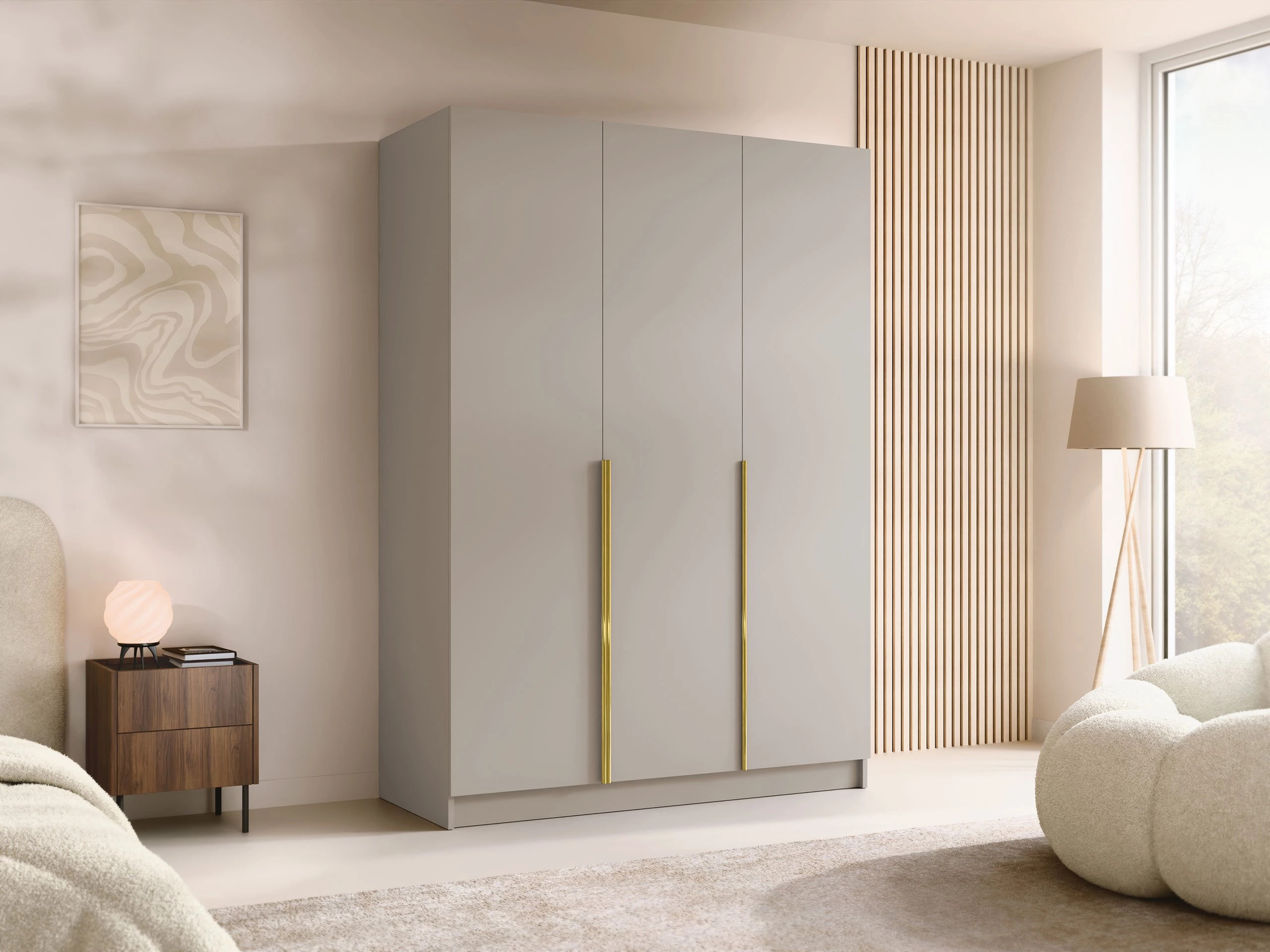 Armoire Closico Decoron I (Cachemire + Doré)