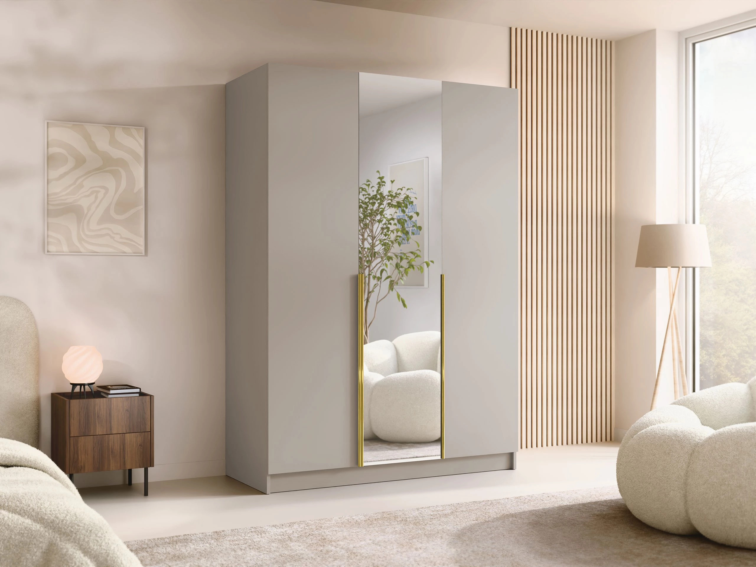 Armoire Closico Decoron II (Cachemire + Doré)