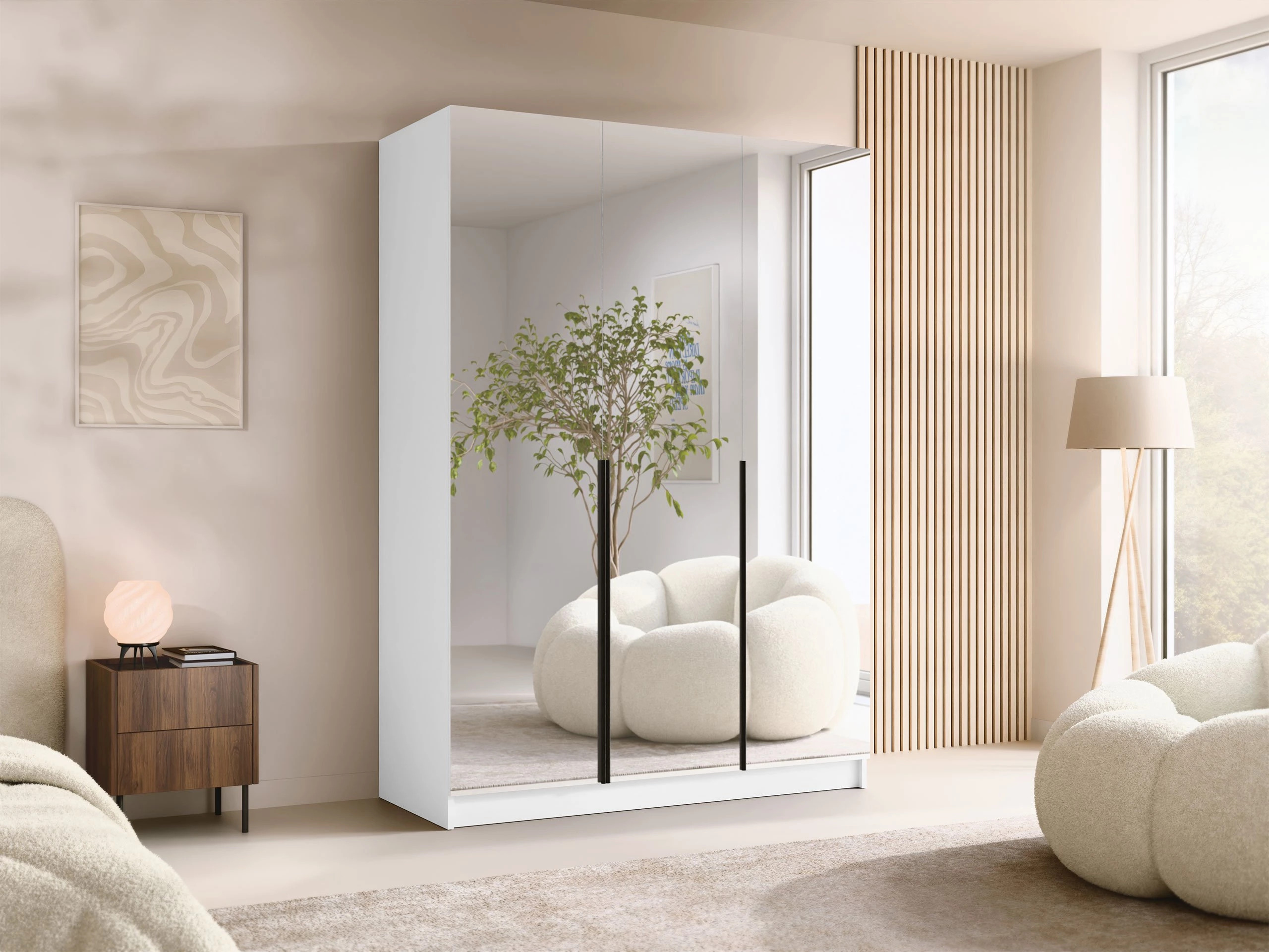 Armoire Closico Decoron III (Blanc + Noir)