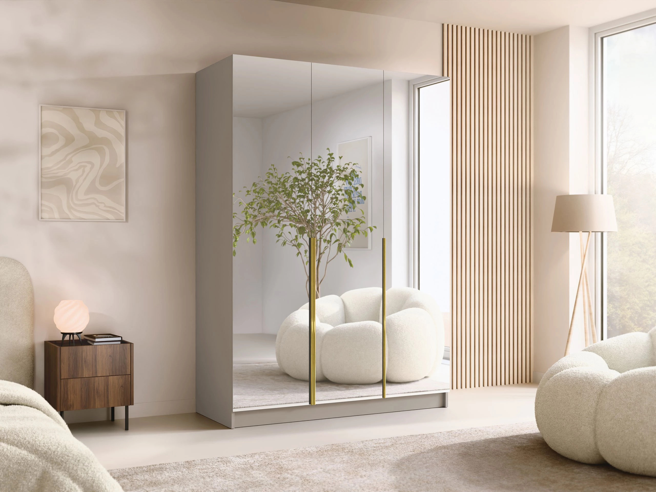 Armoire Closico Decoron III (Cachemire + Doré)