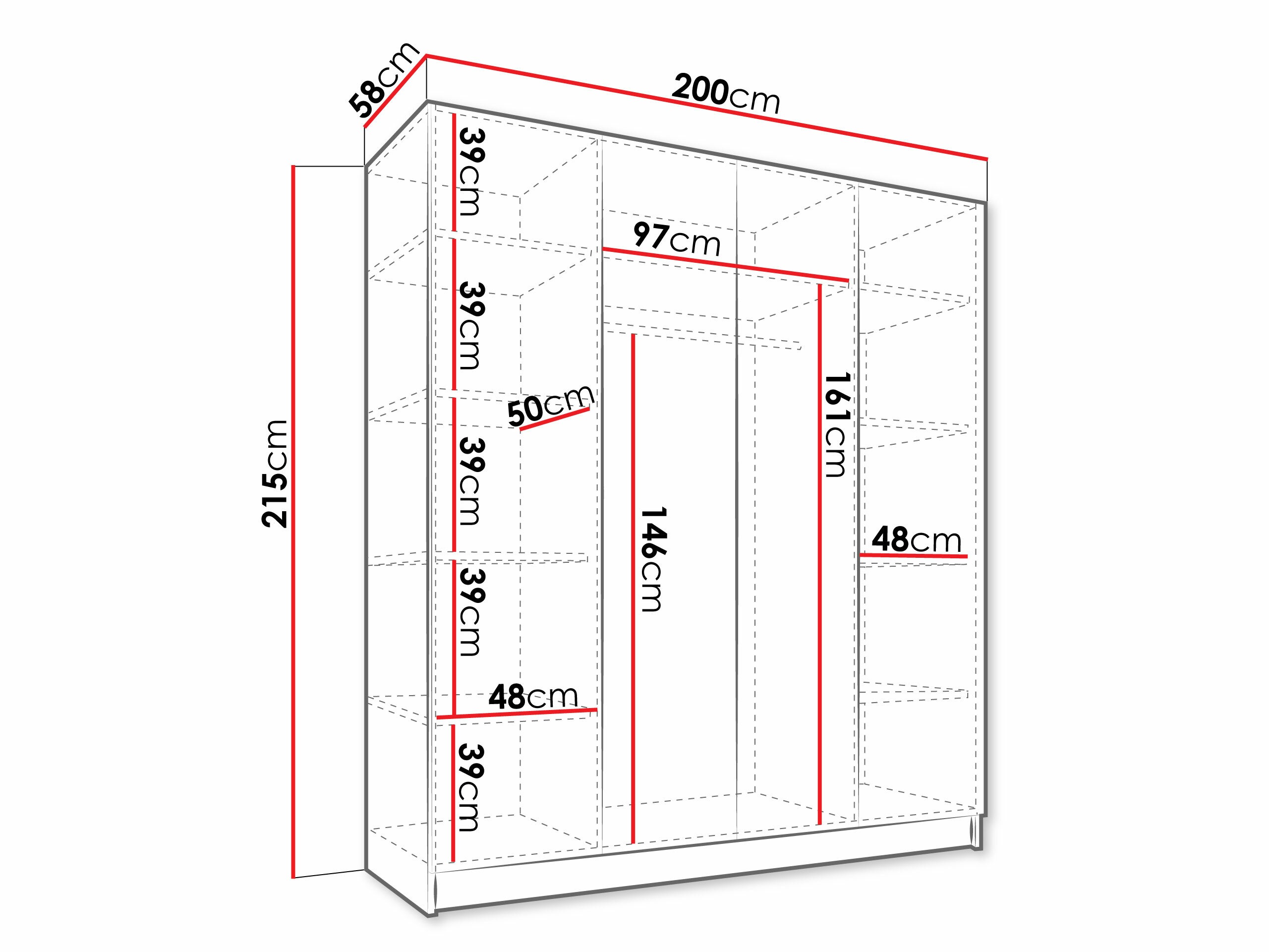 Armoire Closico Navor III (Cachemire + Doré)