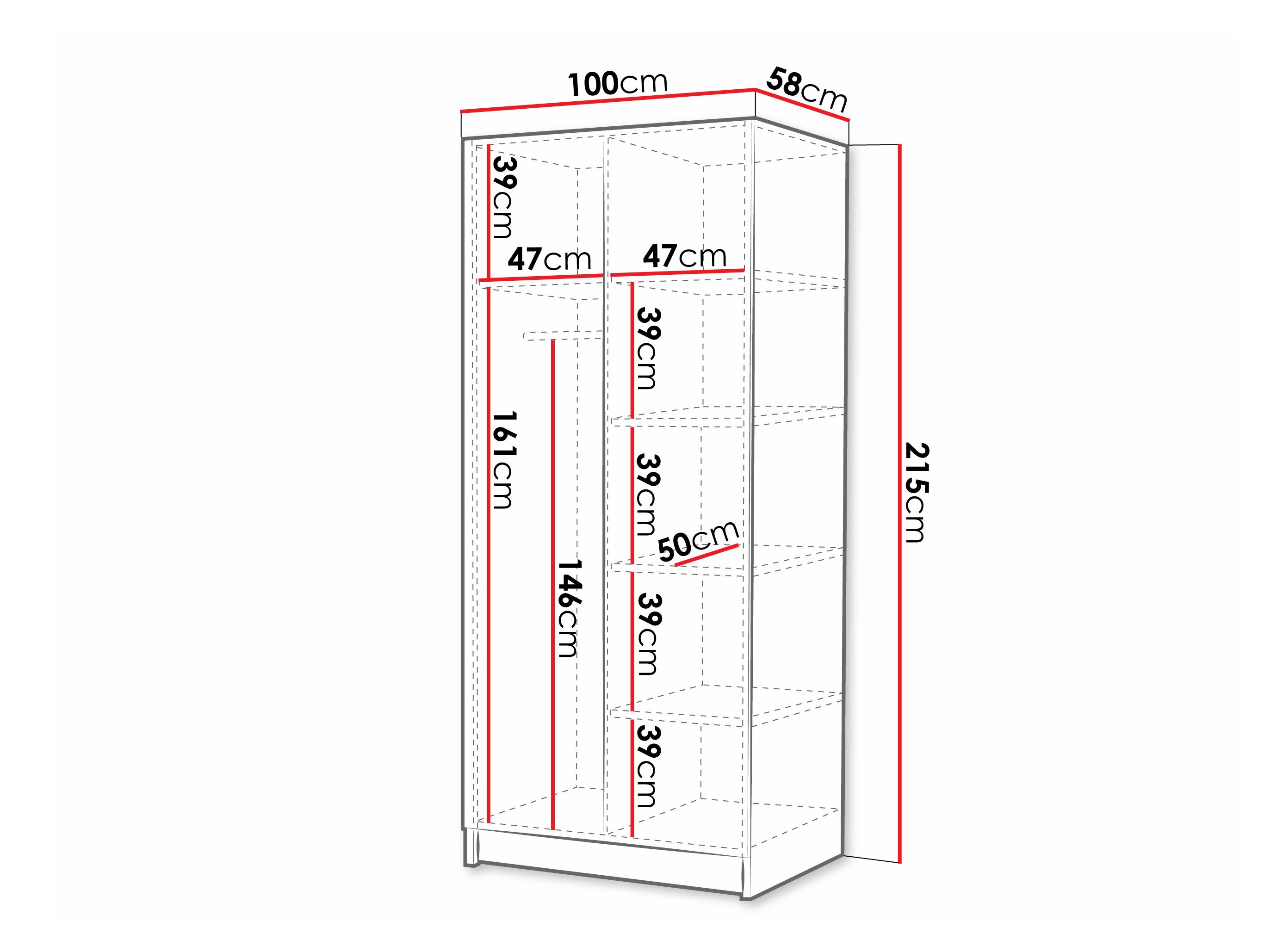 Armoire Closico Staton III (Blanc)