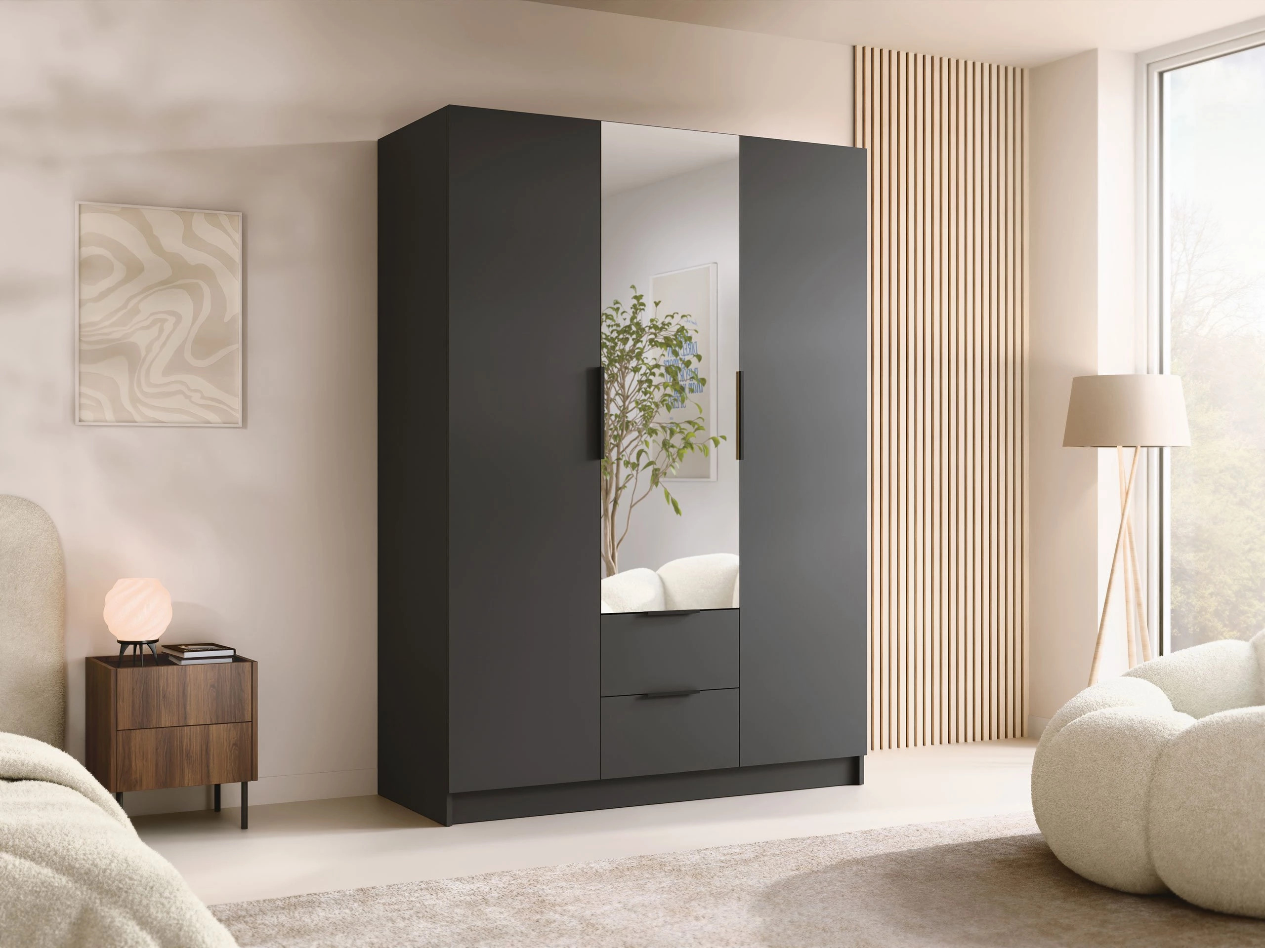 Armoire Closico Calvron II (Noir)