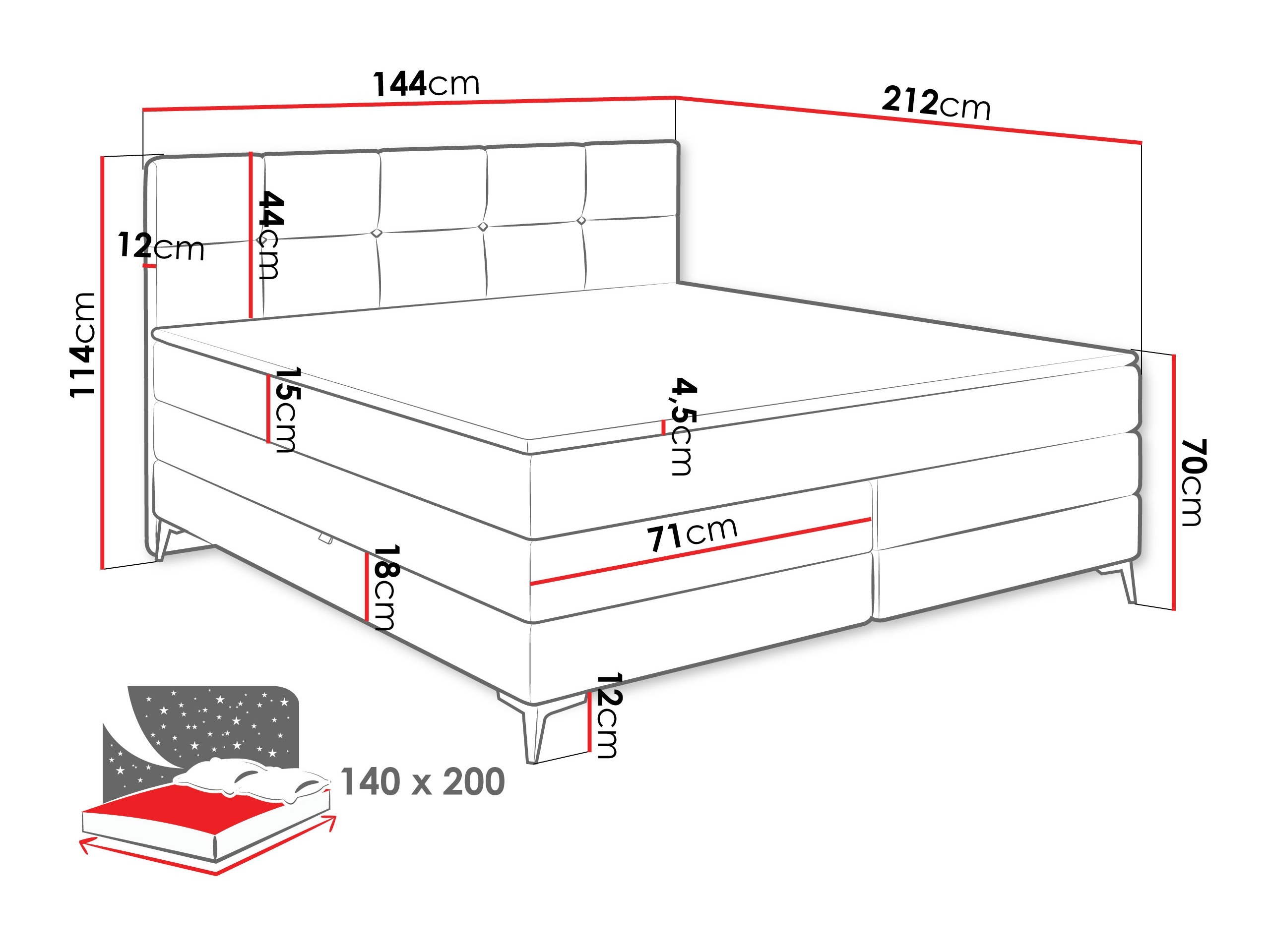 Lit continental Domal